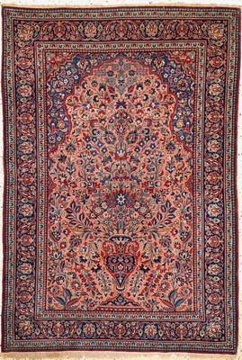 Image 26775560 - Kashan cork antique, Persia, around 1900, corkwool on cotton, approx. 150 x 104 cm, condition: 2-3. Rugs, Carpets & Flatweaves