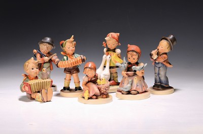 Image 7 Hummel figures, Goebel, mid to second half of the 20th century, No. 57/0, slightly ...