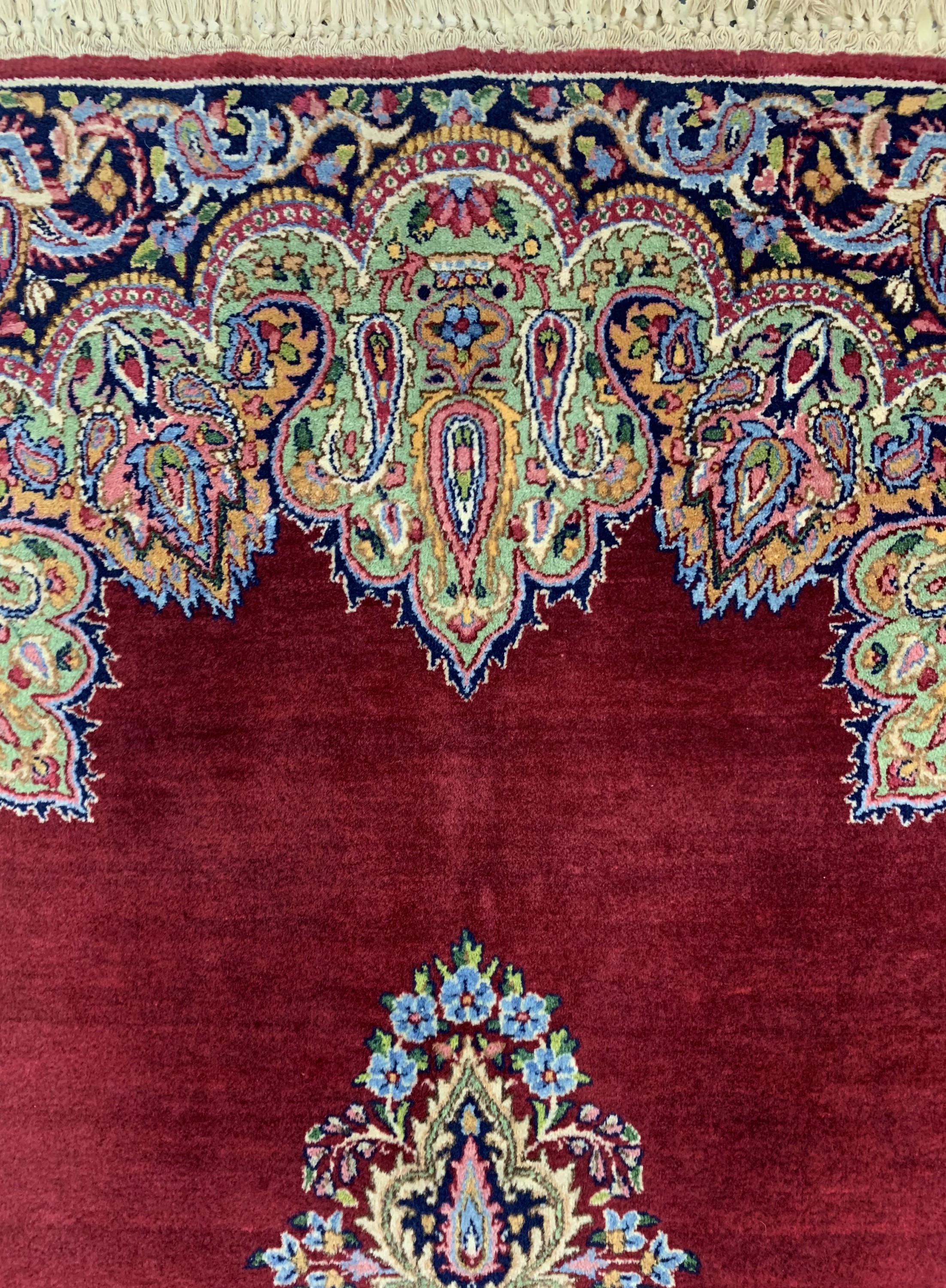 Detail b: Kerman Lawar Kork fein, Persien, Anfang 20.Jhd, Korkwolle auf Baumwolle, ca. 220 x 137cm, gereinigt, EHZ: 1-2