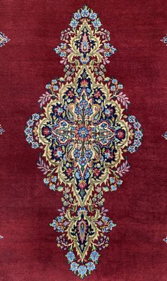 26777913c - Kirman Lawar cork fine, Persia, early 20th century, corkwool on cotton, approx. 220 x 137cm, cleaned, condition: 1-2. Rugs, Carpets & Flatweaves