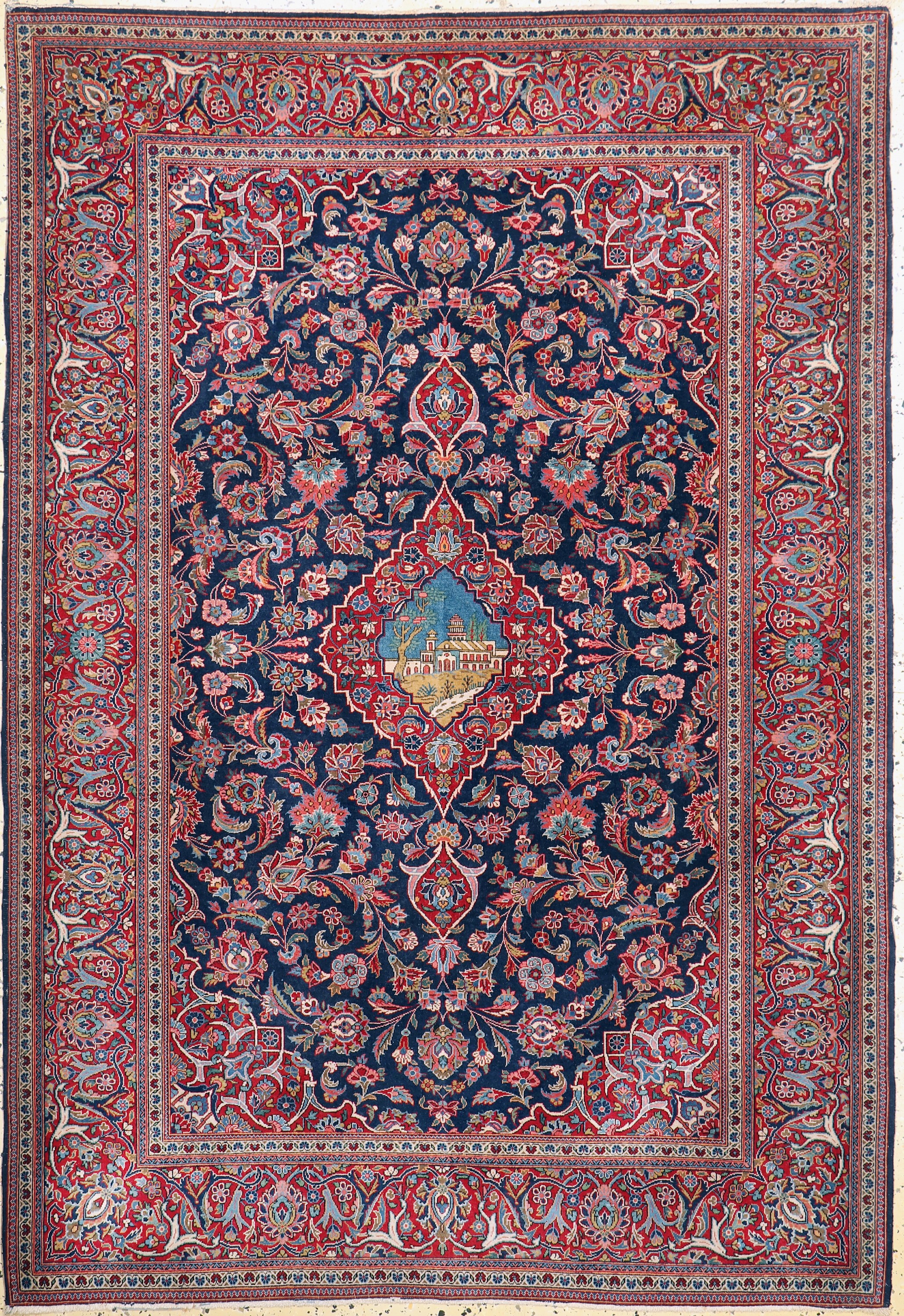 Keschan Kork, Persien, um 1900, Korkwolle auf Baumwolle, ca. 200 x 137 cm, EHZ: 2-3