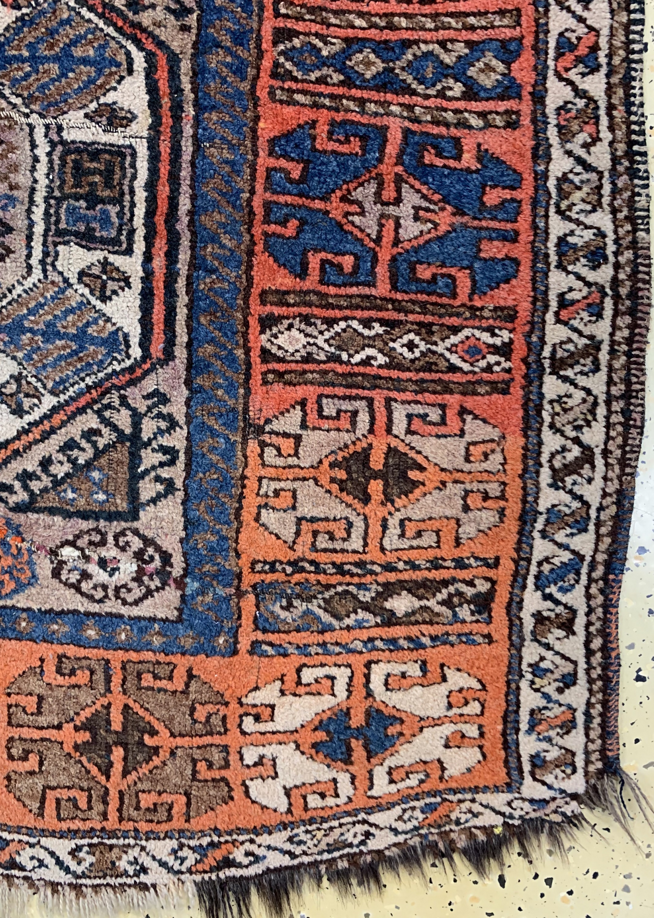 Detail a: Antiker Yürük, Türkei, 19.Jhd, Wolle auf Wolle, ca. 200 x 130 cm, EHZ: 4