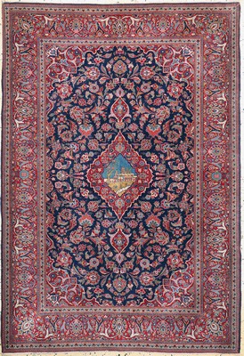Image 26778568 - Kashan cork, Persia, around 1900, corkwool on cotton, approx. 200 x 137 cm, condition: 2-3. Rugs, Carpets & Flatweaves