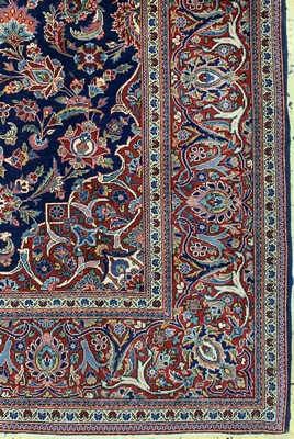 26778568a - Kashan cork, Persia, around 1900, corkwool on cotton, approx. 200 x 137 cm, condition: 2-3. Rugs, Carpets & Flatweaves