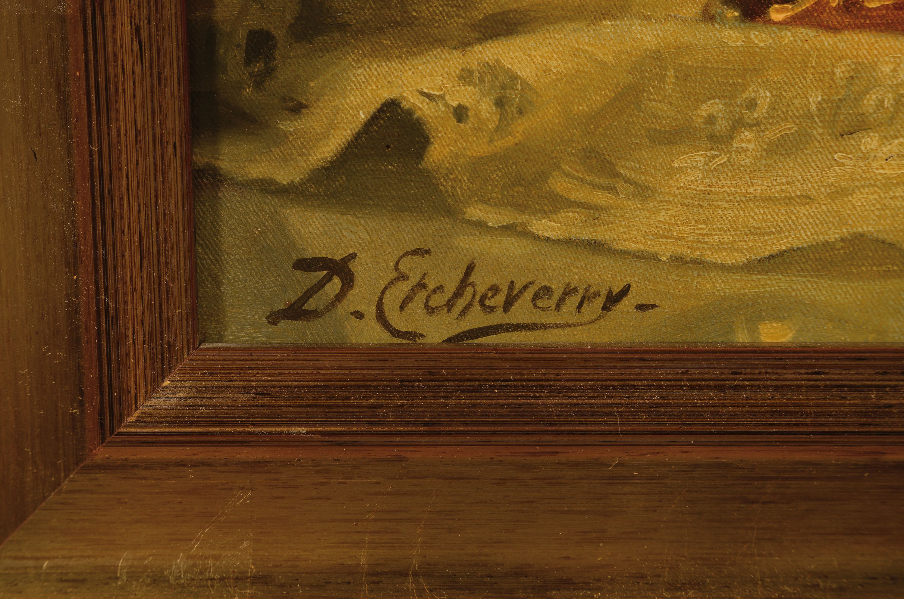 Detail a: Denis Etcheverry, 1867 - 1952 Bayonne, Frankreich, Stillleben mit weißem Flieder, links unten signiert, Öl/Lwd, 40x32 cm, Rahmen 55x46 cm