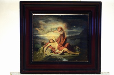 26778710k - Unidentified artist of the late 18th c., Endymion and Selene, composition in Italian tradition, unsigned, oil/canvas, on canvas relined, 38x48 cm, frame 58x63 cm