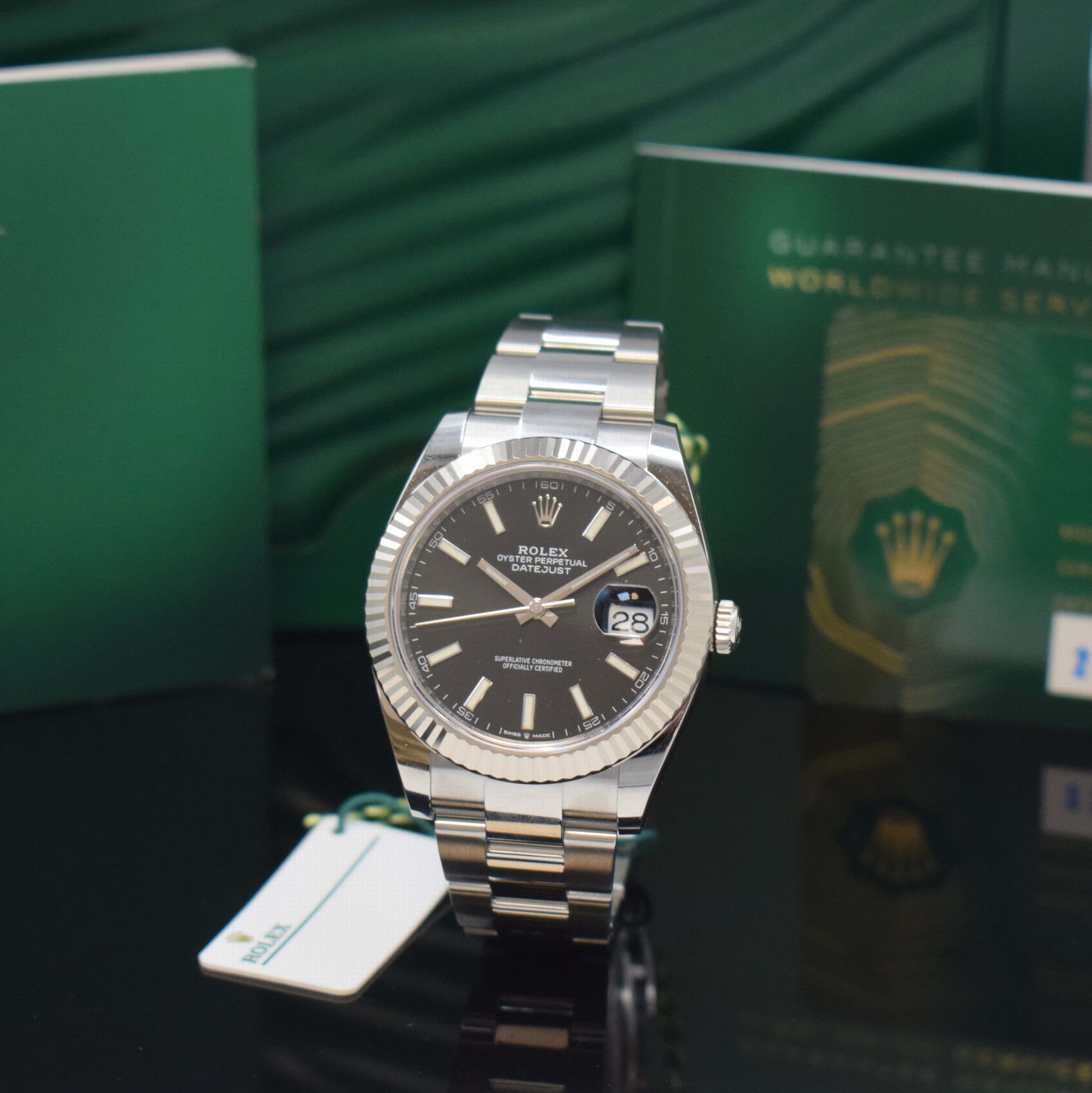 ROLEX nahezu neuwertige Herrenarmbanduhr Oyster Perpetual Datejust 41 Referenz 126334, Automatik, Chronometer der Superlative in Edelstahl inkl. ...