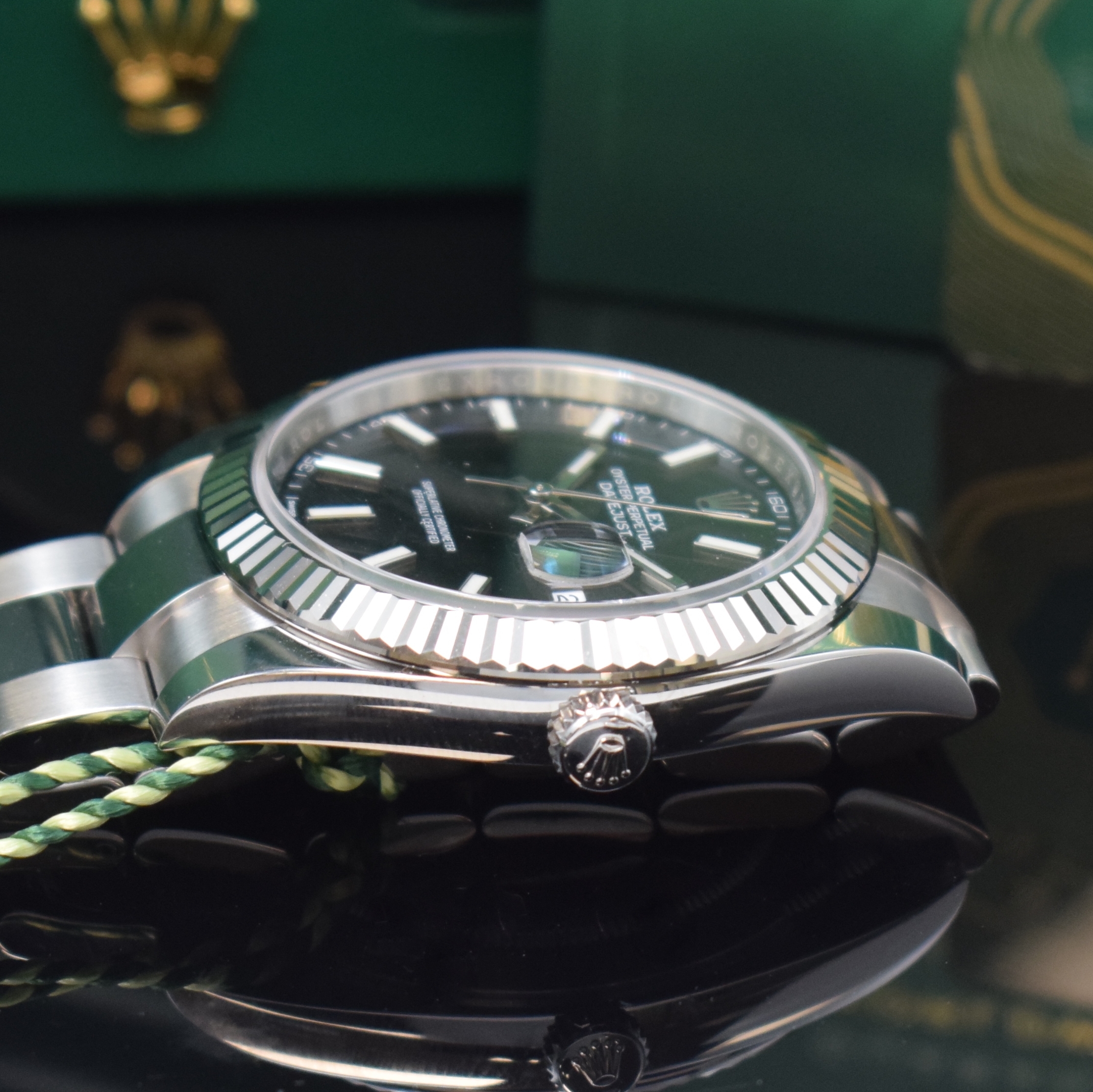 Detail d: ROLEX nahezu neuwertige Herrenarmbanduhr Oyster Perpetual Datejust 41 Referenz 126334, Automatik, Chronometer der Superlative in Edelstahl inkl. ...