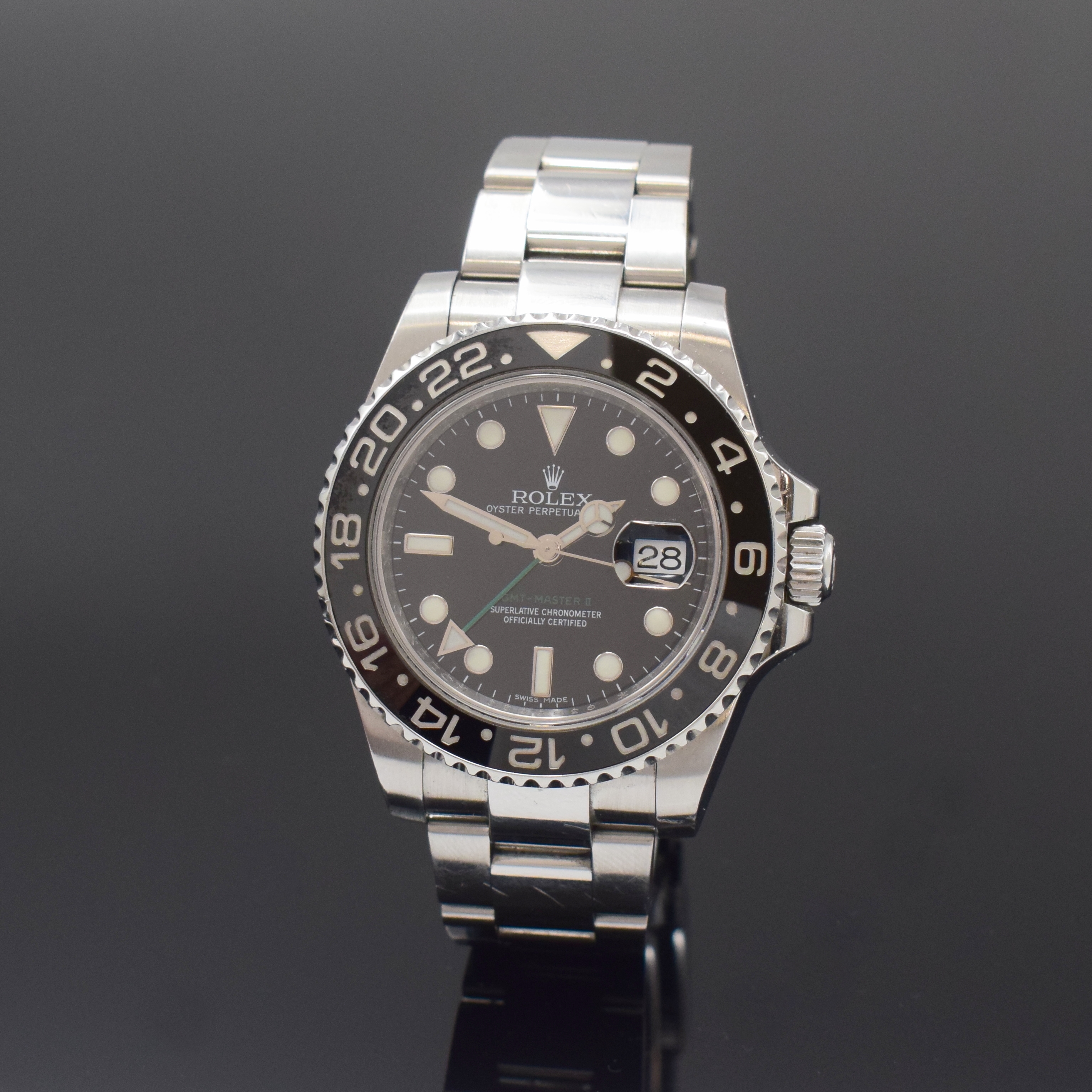 ROLEX Herrenarmbanduhr Oyster Perpetual Date GMT-Master II Referenz 116710LN, Automatik, Schweiz um 2010, G-Serie, Chronometer der Superlative in ...