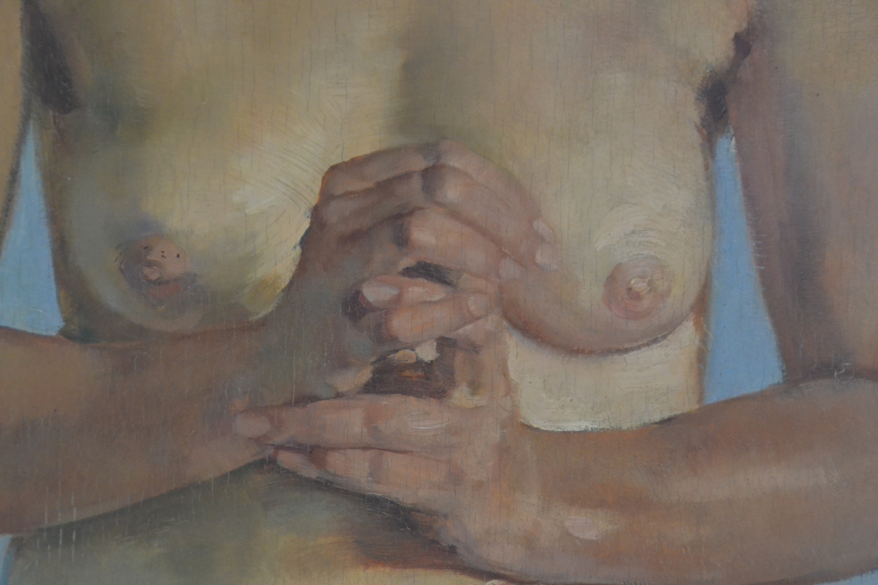 Detail b: Albert Janesch, 1889-1973 Wien, Frauenakt, Öl/Holz, signiert und dat. 1932, ca. 79 x 60 cm, R.
