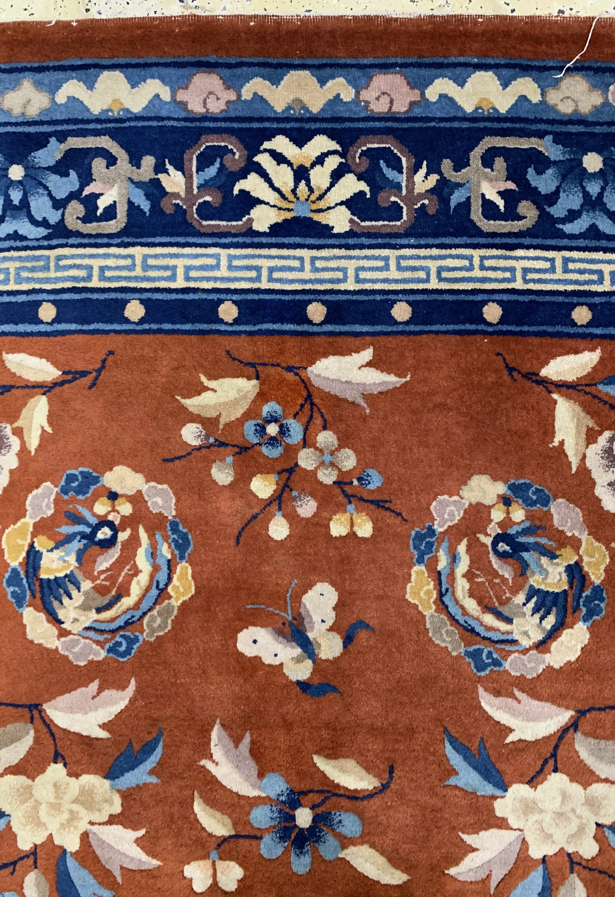 Detail c: Peking"Drachen-Teppich", China, Anfang 20.Jhd, Wolle auf Baumwolle, ca. 275 x 183 cm,EHZ: 2