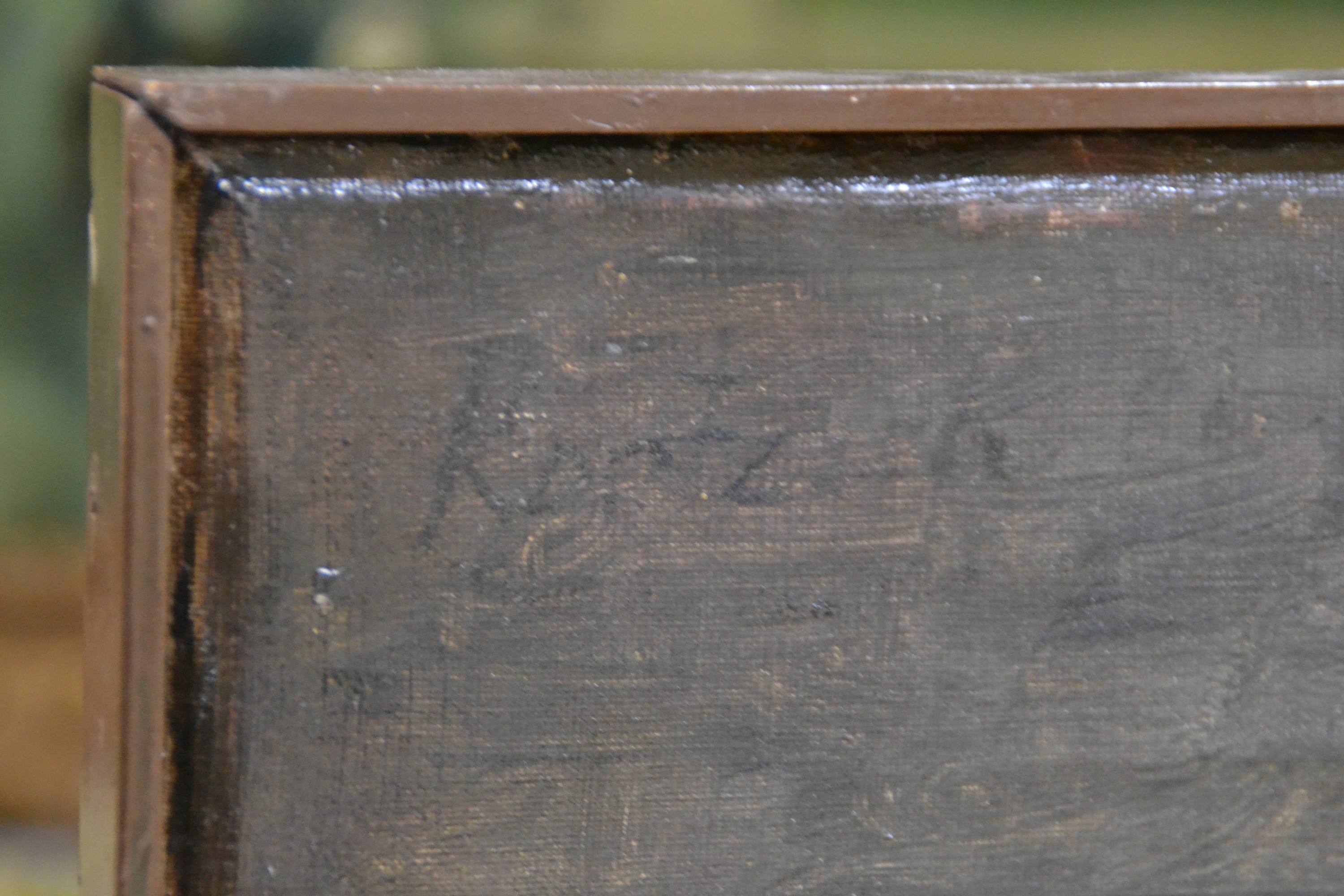 Detail d: Oskar Krötsch, geb. 1840 Dresden, Ganzporträt einer jungen Bäuerin mit Obst, Öl/Lwd, li. oben signiert, kleine Farbausbesserungen, ca. 139 x 88 cm