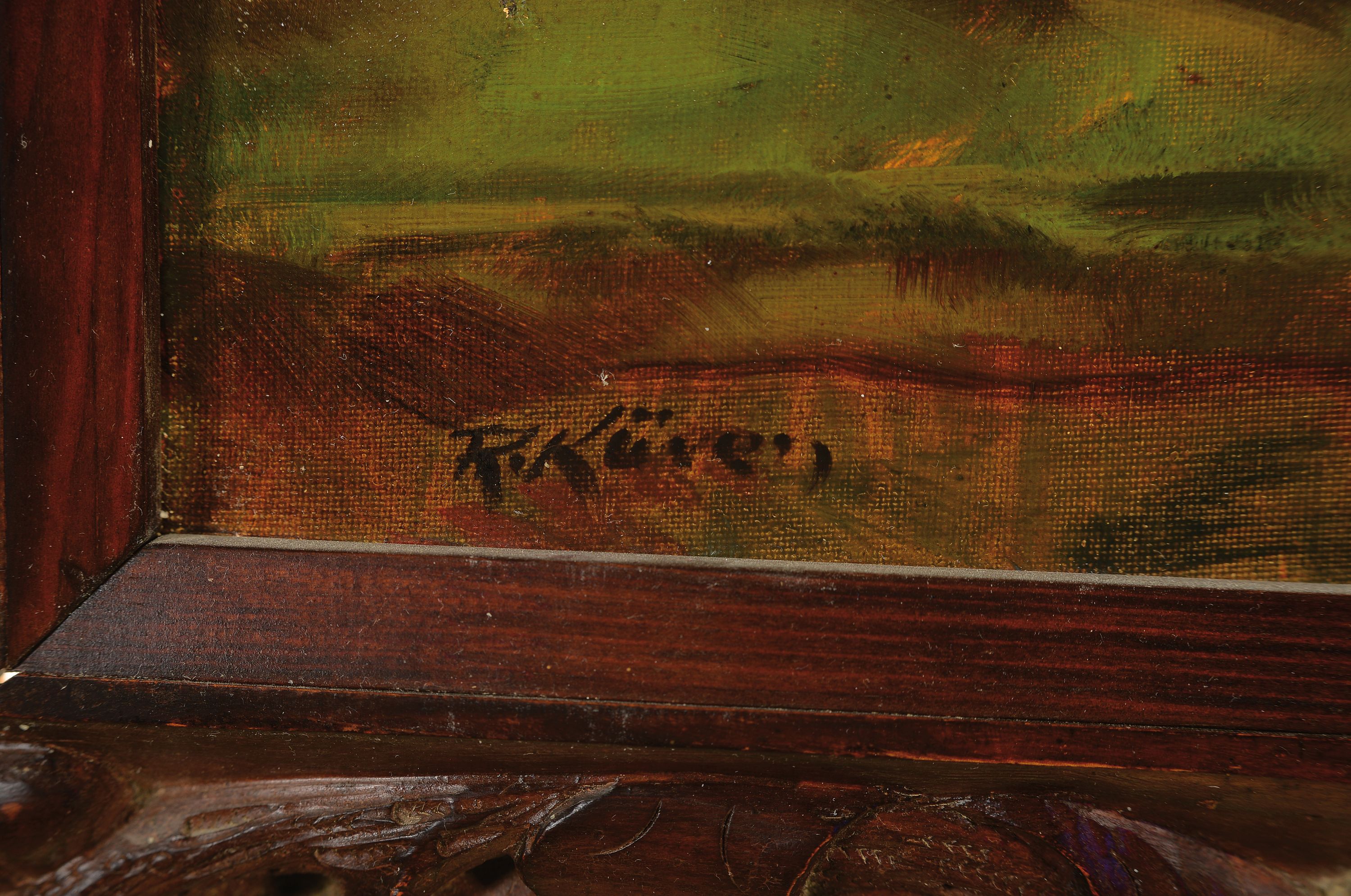 Detail a: Robert Kuven, 1901 - 1983 Straßburg, zwei liegende Frauenakte, Öl/Lwd, 30/40er Jahre, li. u. signiert, altersbedingte Farbfehlstellen bzw. ...