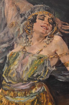 26779240b - Paul Kapell, 1876 Ostrowo-1943 Stuttgart, Salome dancing, oil/canvas, impasto expressive brushwork, oil/canvas,, signed, approx. 126 x 95 cm, frame