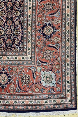 26779263a - Tabriz fine (50 Raj), Persia, mid-20th century, corkwool with silk, approx. 387 x 306cm, condition: 2(soiled). Rugs, Carpets & Flatweaves