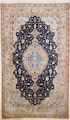 Image 26779268 - Qum cork, Persia, end of the 20th century, corkwool on cotton, approx. 222 x 135 cm, faded colors, condition: 2. Rugs, Carpets & Flatweaves