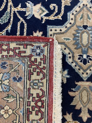 26779268e - Qum cork, Persia, end of the 20th century, corkwool on cotton, approx. 222 x 135 cm, faded colors, condition: 2. Rugs, Carpets & Flatweaves