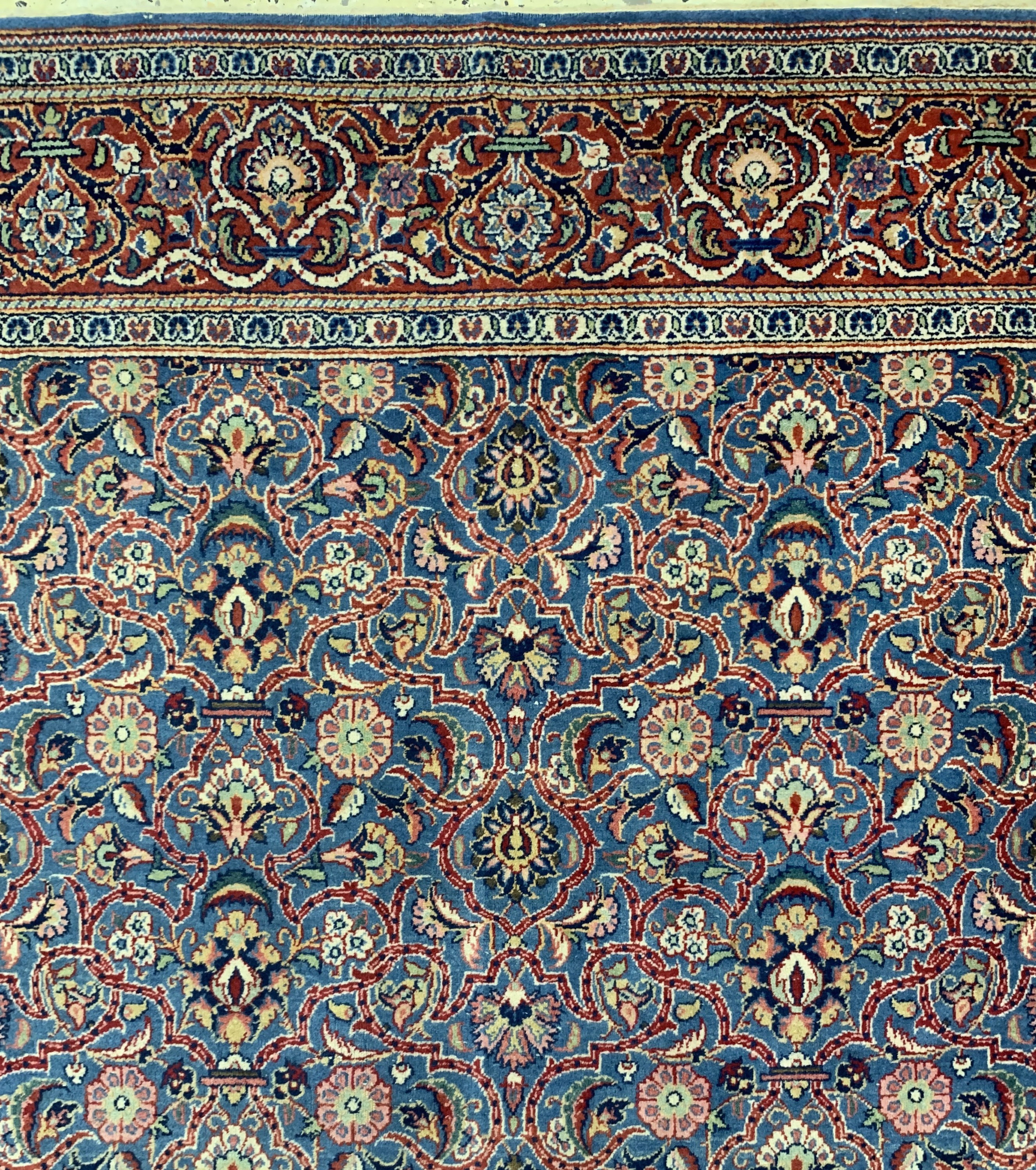 Detail c: Keschan Kork, Persien, um 1920, Korkwolle auf Baumwolle, ca. 217 x 135 cm, EHZ: 1-2