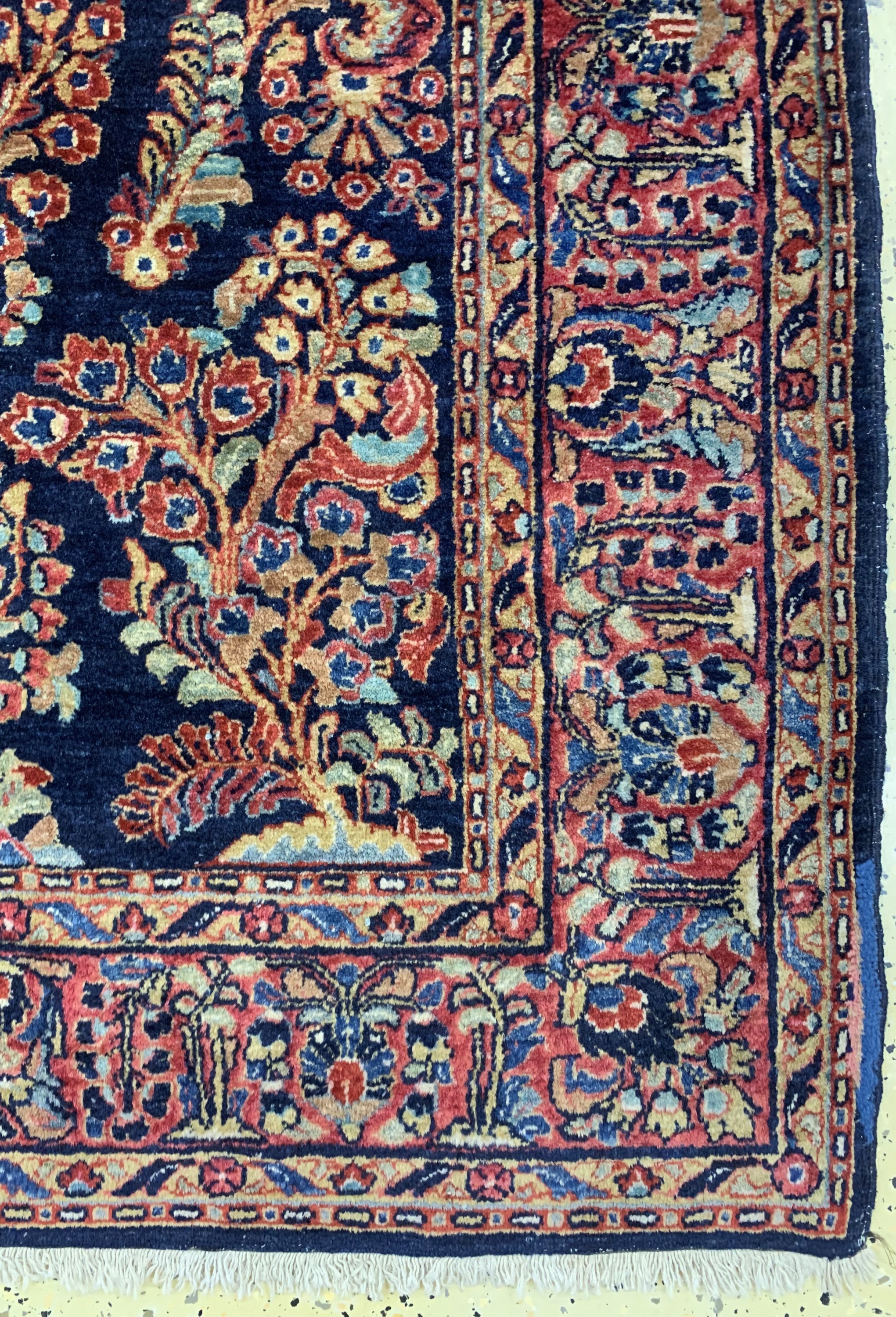 Detail a: Us Re-Import Sarogh Mohajeran, Persien, um 1900, Wolle auf Baumwolle, ca. 225 x 160 cm, EHZ: 2, (minimal Restauriert)