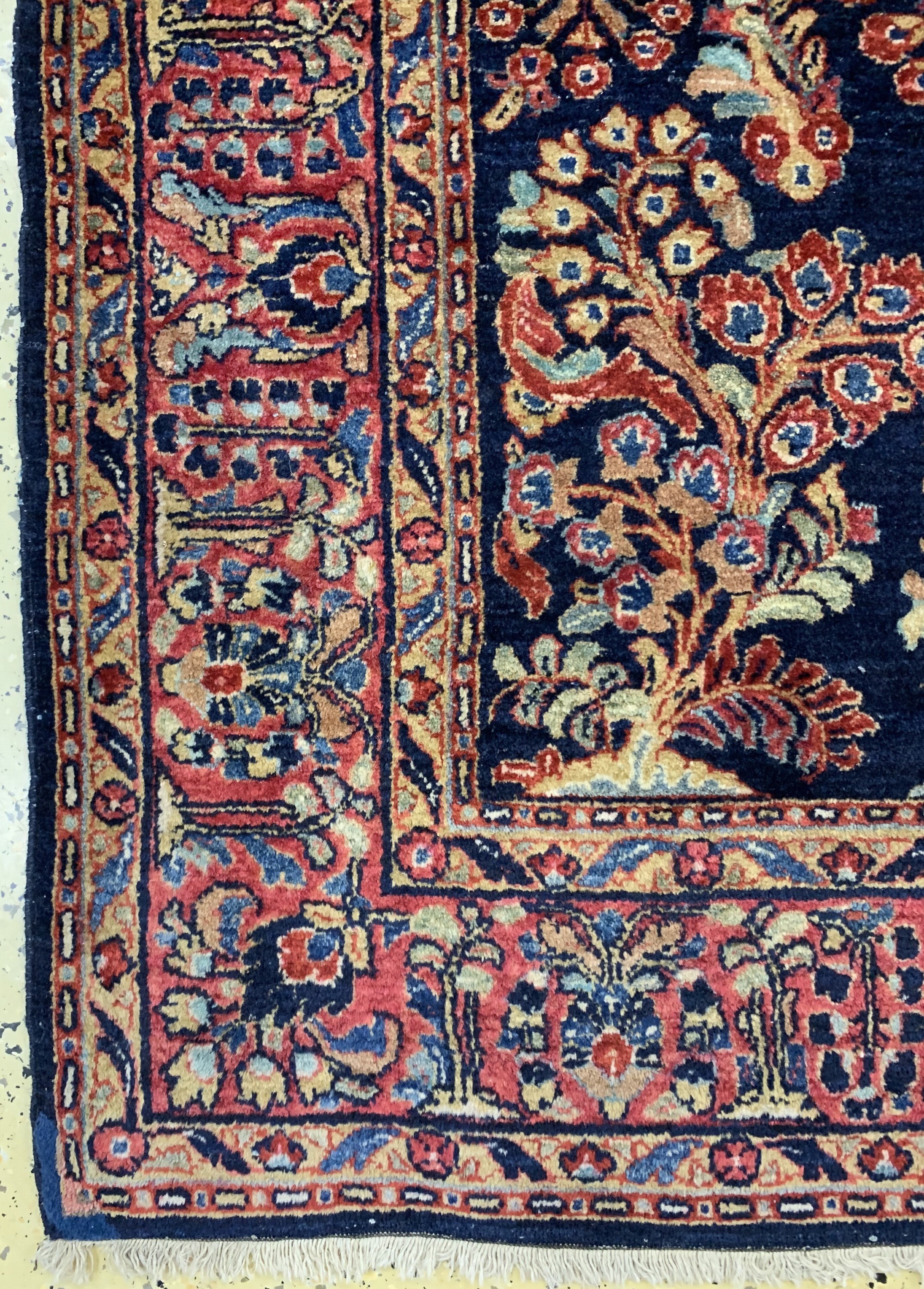 Detail b: Us Re-Import Sarogh Mohajeran, Persien, um 1900, Wolle auf Baumwolle, ca. 225 x 160 cm, EHZ: 2, (minimal Restauriert)