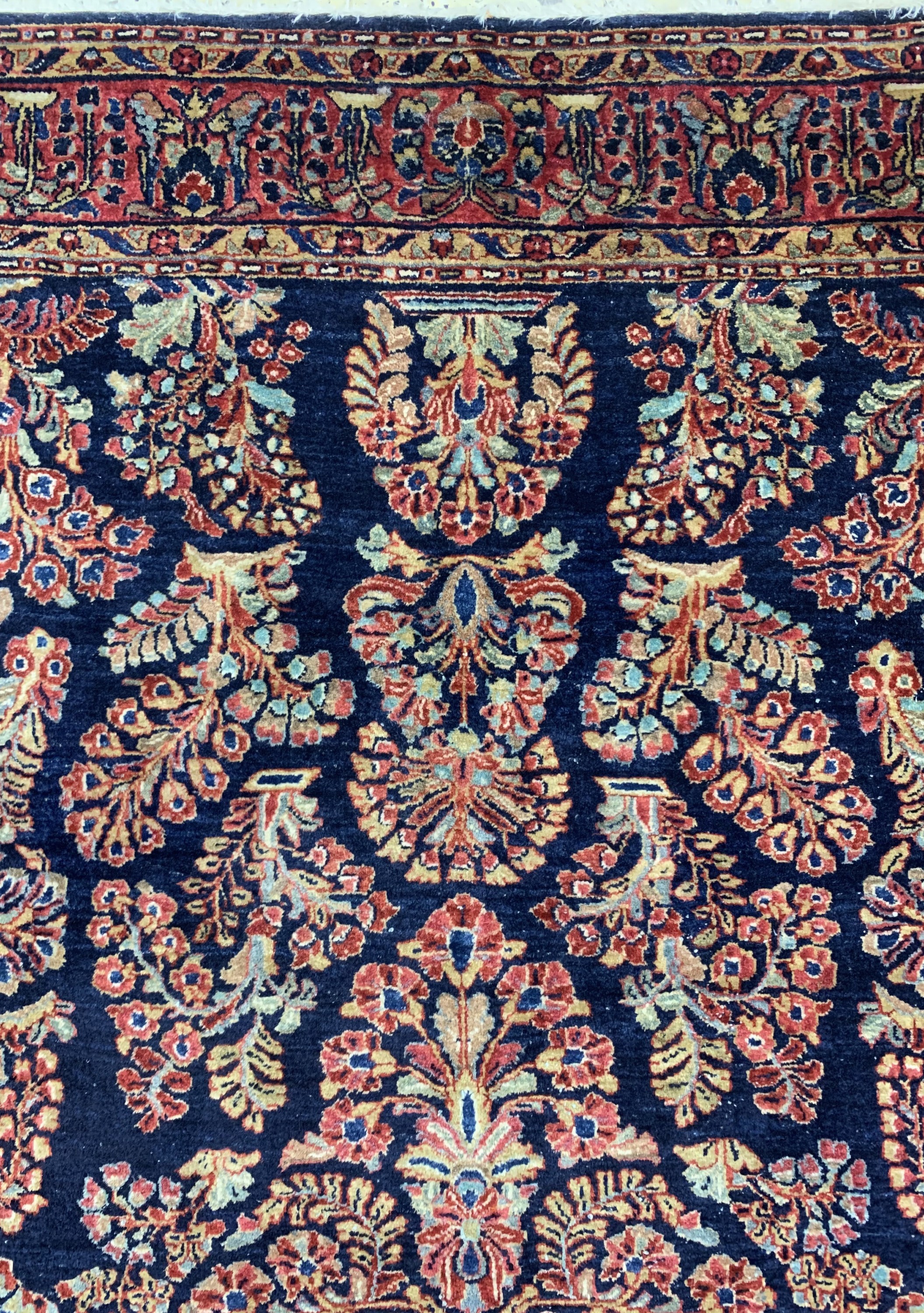 Detail d: Us Re-Import Sarogh Mohajeran, Persien, um 1900, Wolle auf Baumwolle, ca. 225 x 160 cm, EHZ: 2, (minimal Restauriert)