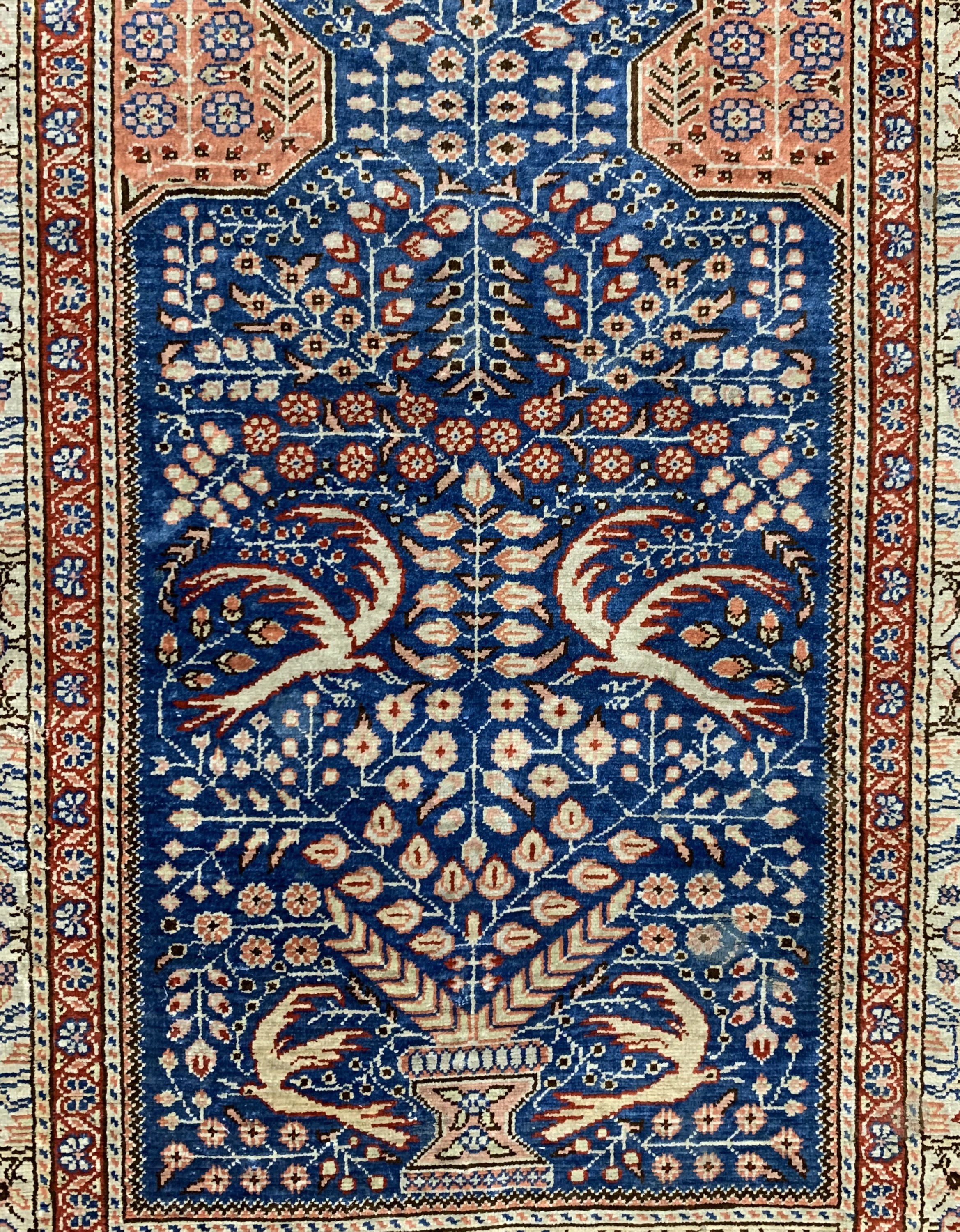 Detail a: Kayseri Seide, Türkei, Mitte 20.Jhd, reine Naturseide, ca. 100 x 64 cm, EHZ: 2