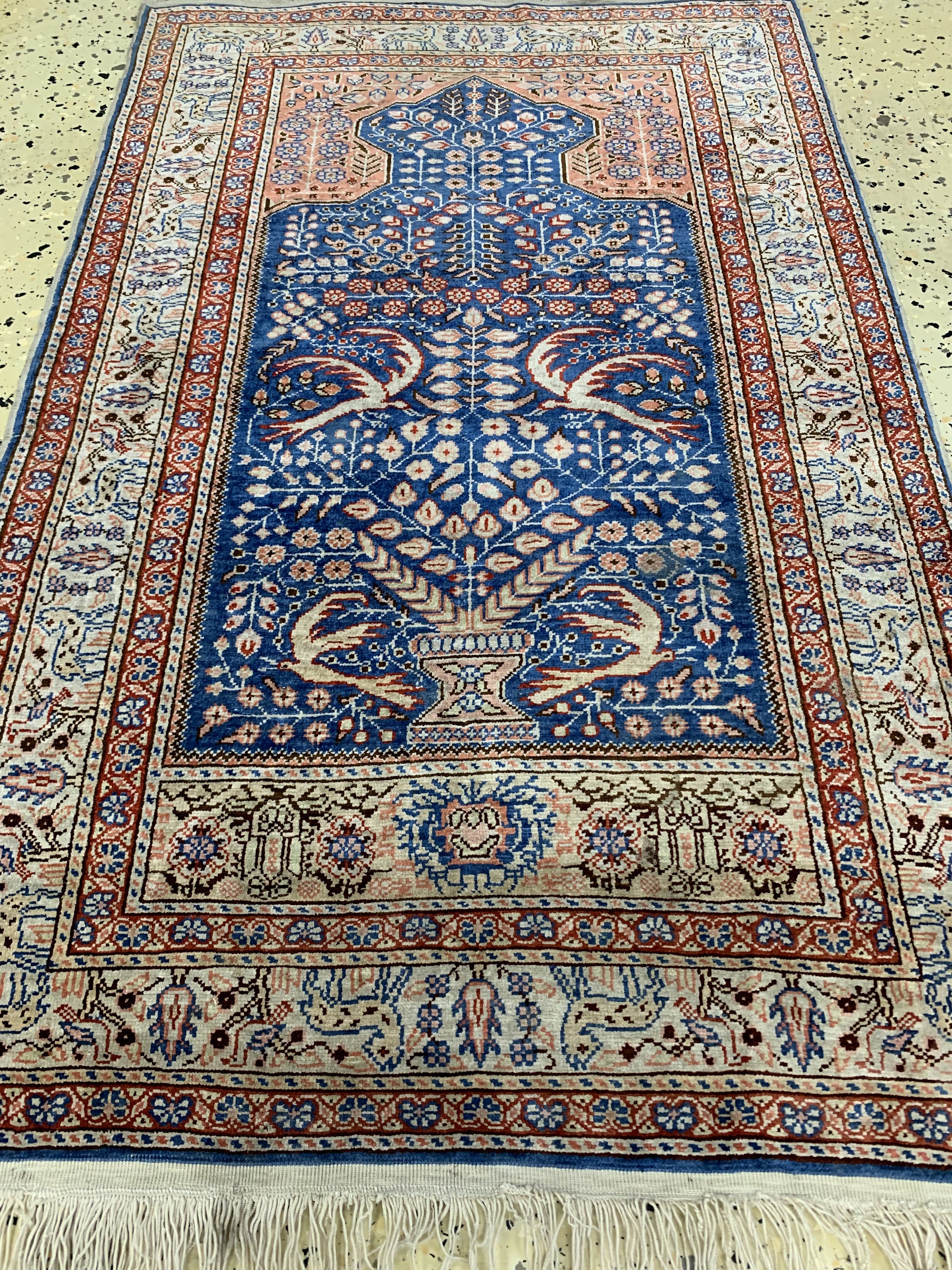 Detail c: Kayseri Seide, Türkei, Mitte 20.Jhd, reine Naturseide, ca. 100 x 64 cm, EHZ: 2