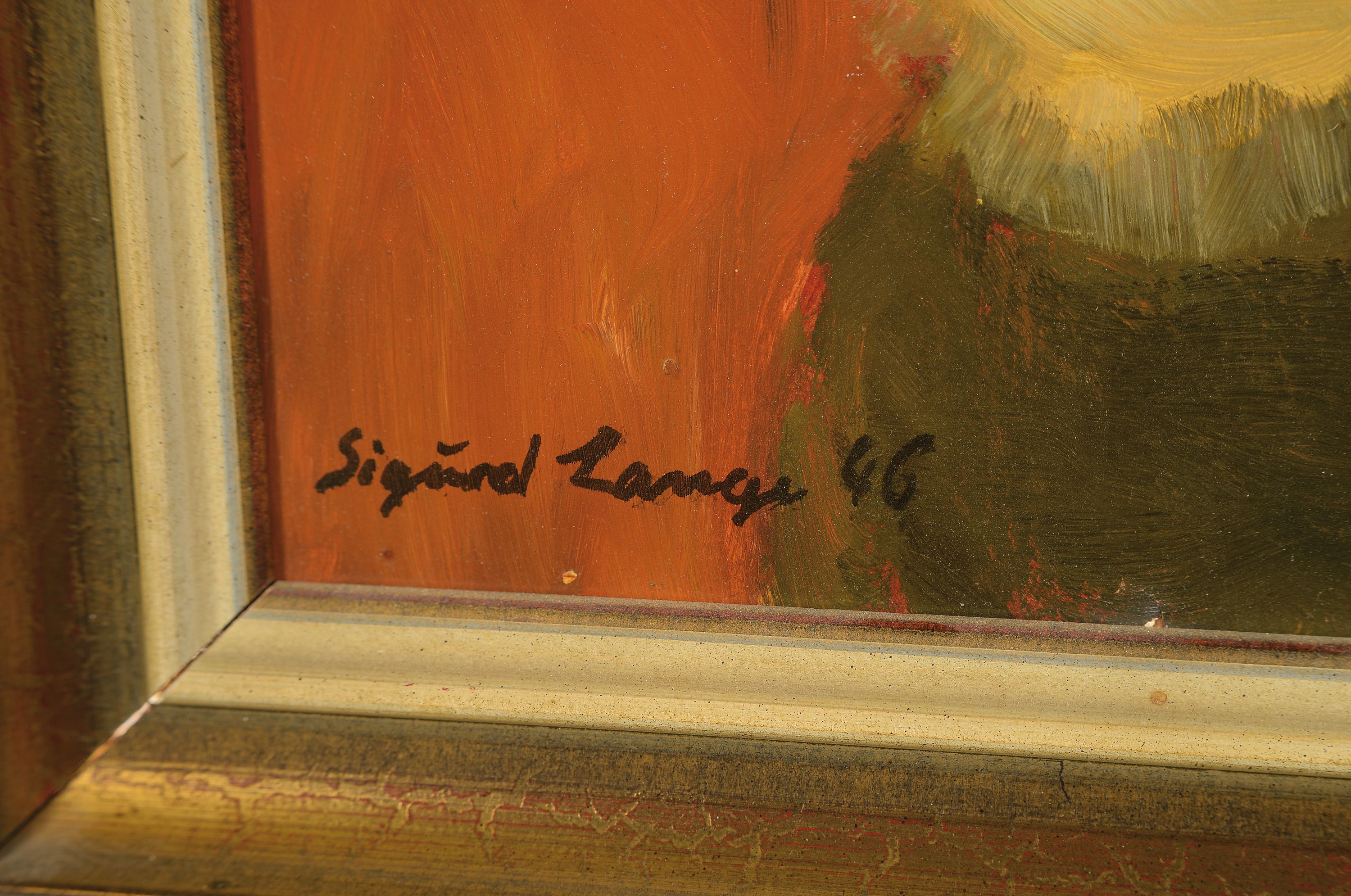 Detail a: Sigurd Lange, 1904-2000, Porträt einer jungen Frau, Öl/Malkarton, links unten signiert und dat. 46, ca. 90x68cm, R.