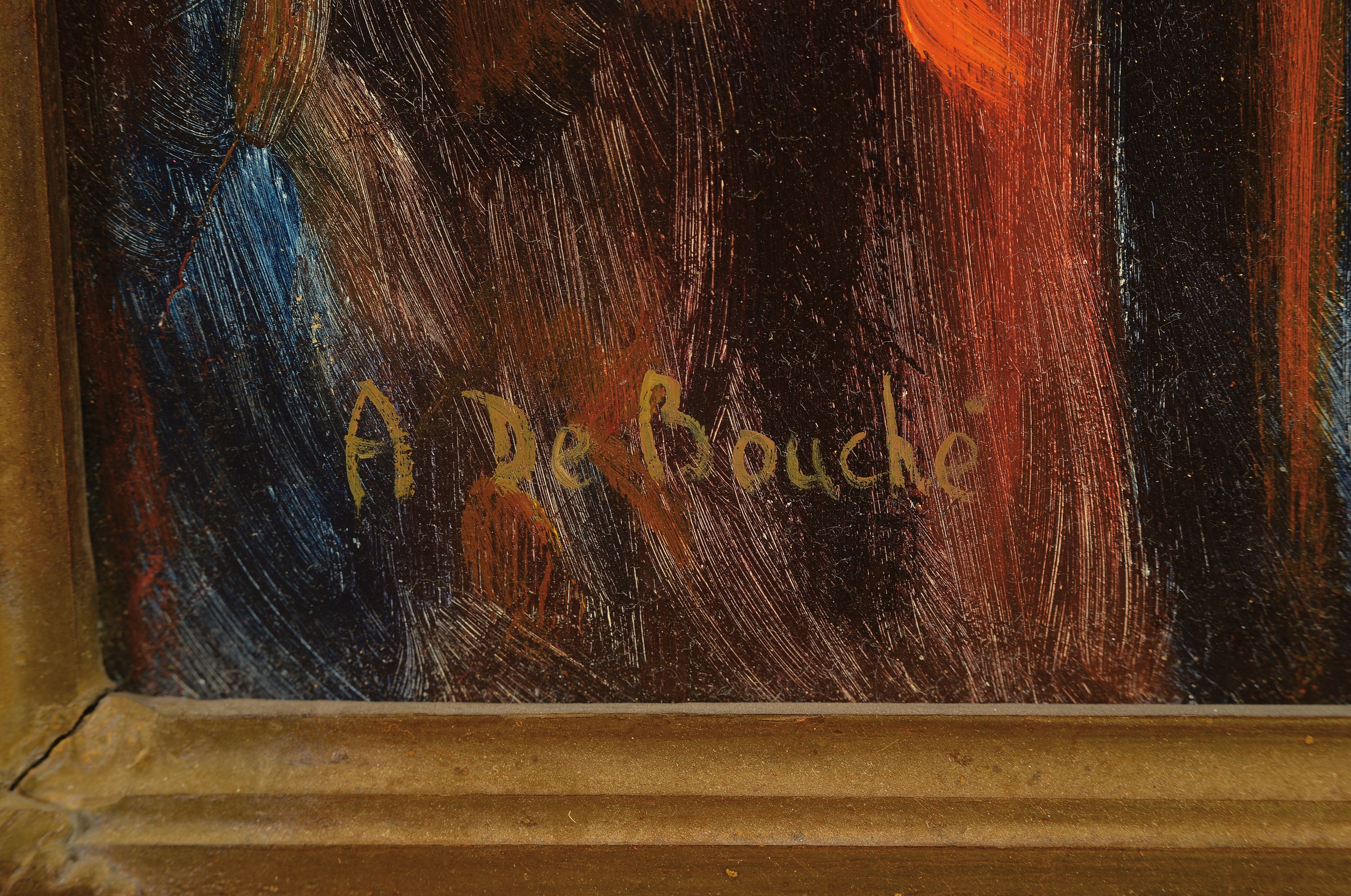 Detail l: Arnulf de Bouche, 1872 - 1945, "Odaliske", Öl/Lwd, signiert, verso, bezeichnet, ca. 65.4 x 47 cm, Rahmen ca. 77 x 60 cm