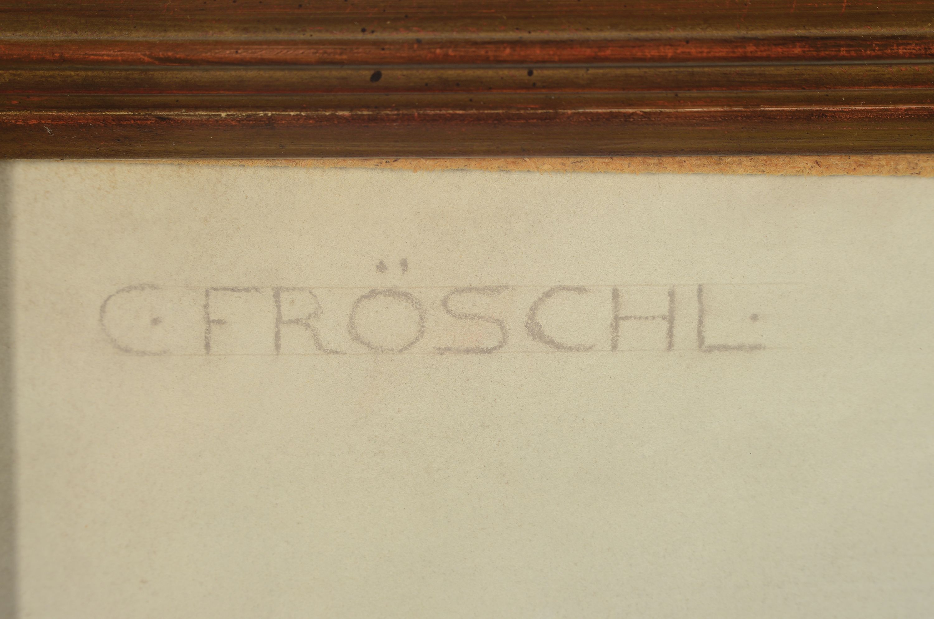 Detail a: Carl Fröschl, 1848 - 1934, Dreiviertelporträt eines Mädchens mit Sommerblumenstrauß im weißen Kleid, li. oben signiert, ca. 87 x 55 cm, unter ...