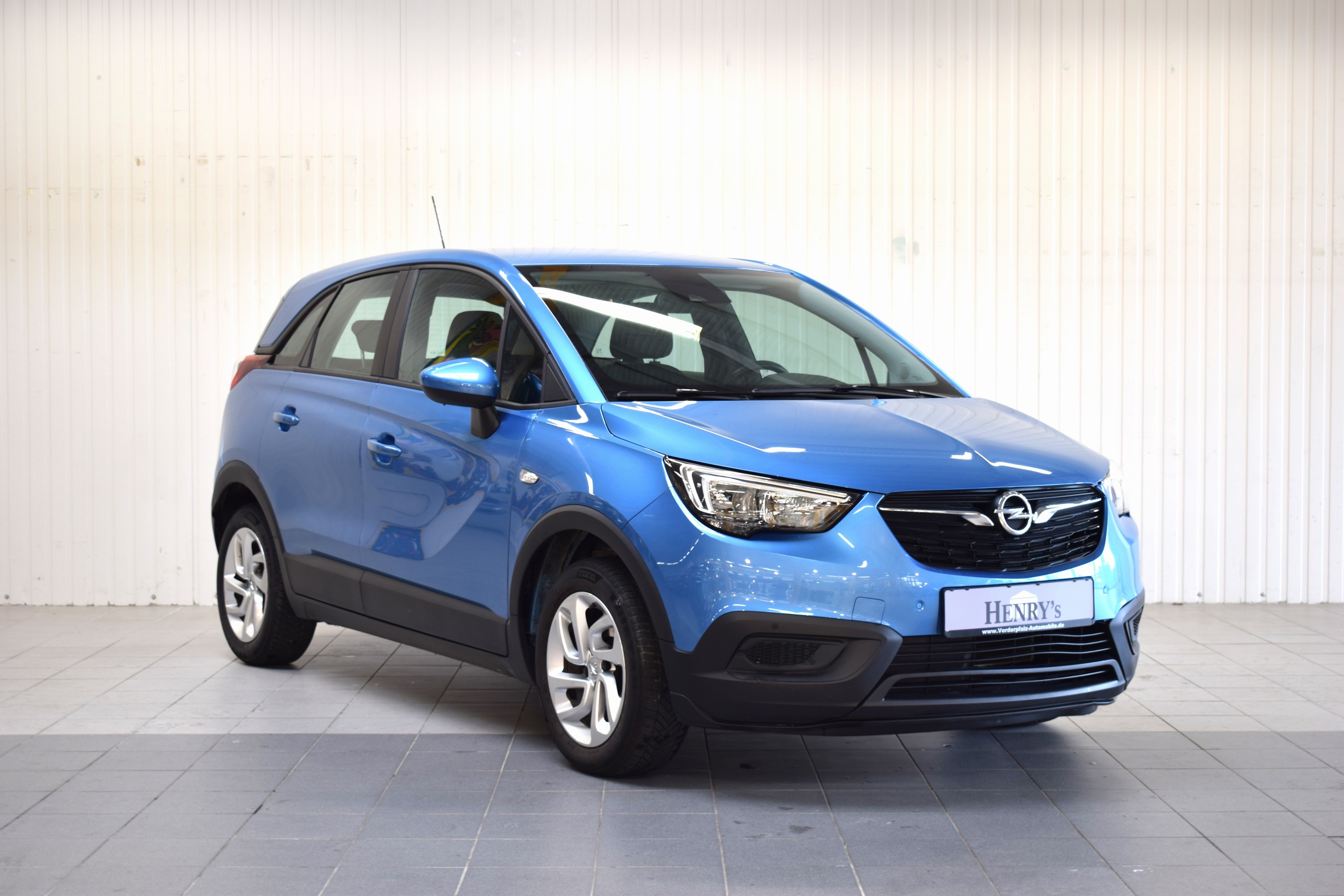 Opel Crossland X, EZ 12/2020, Laufleistung 25.500 km, HU 03/2025, 61kW/82 PS, Schaltgetriebe, blau, Stoff schwarz, Bordmappe inkl. Serviceheft ...