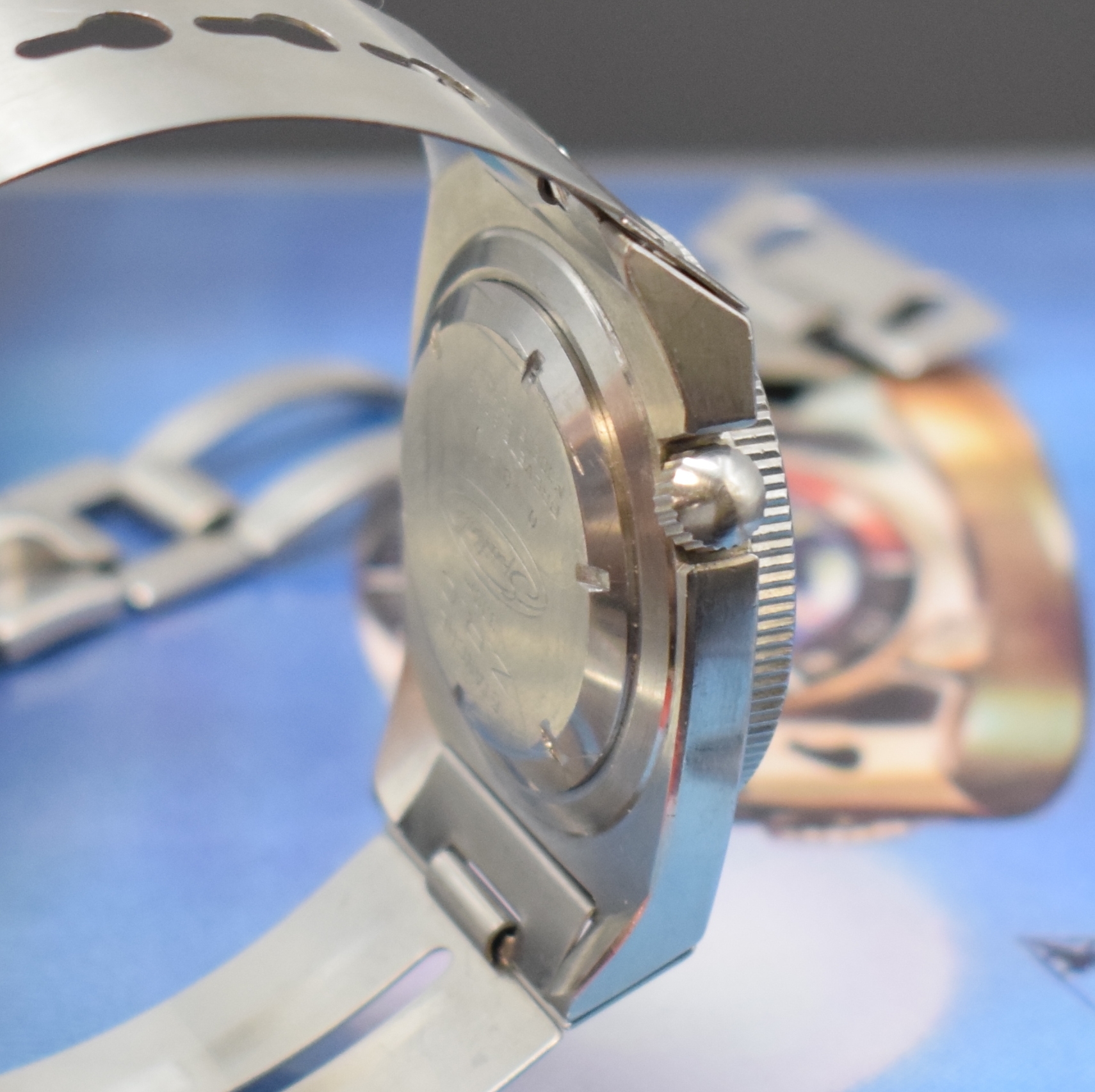 Detail c: Z.R.C Spatiale 300 Taucherarmbanduhr in Stahl, Automatik, Frankreich/Deutschland um 1970, Edelstahlgeh. inkl. orig. Spangenband und zus. orig. ...