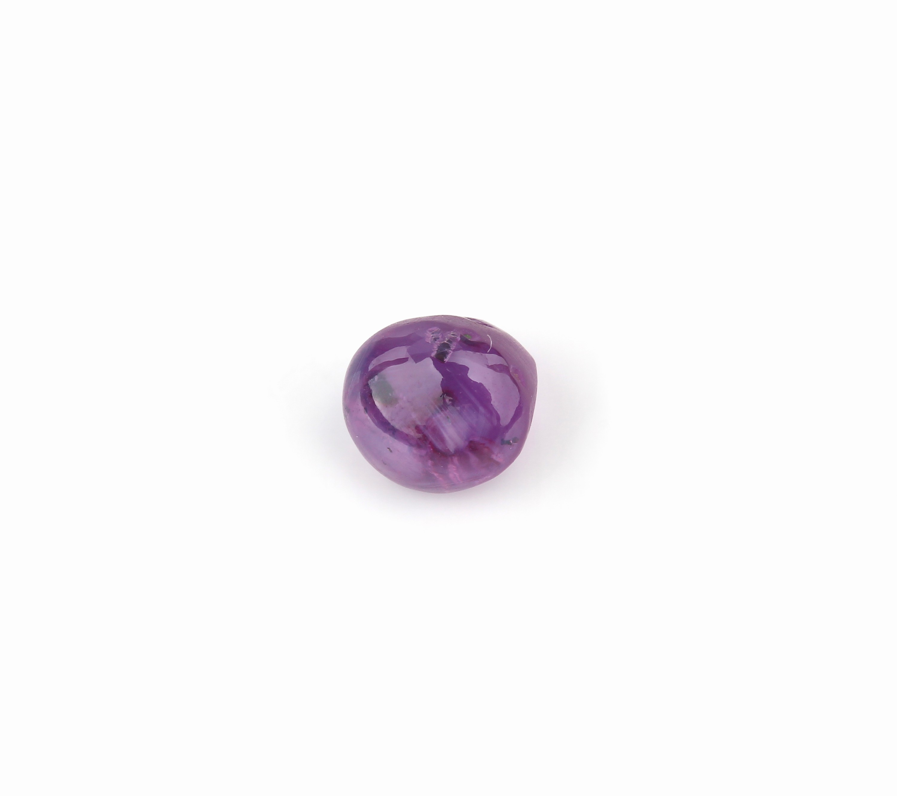 Loser Sternrubin 2.07 ct, ovaler Cabochon, purplish Pink, lt. GCi Lab Zertifikat no indication of treatment