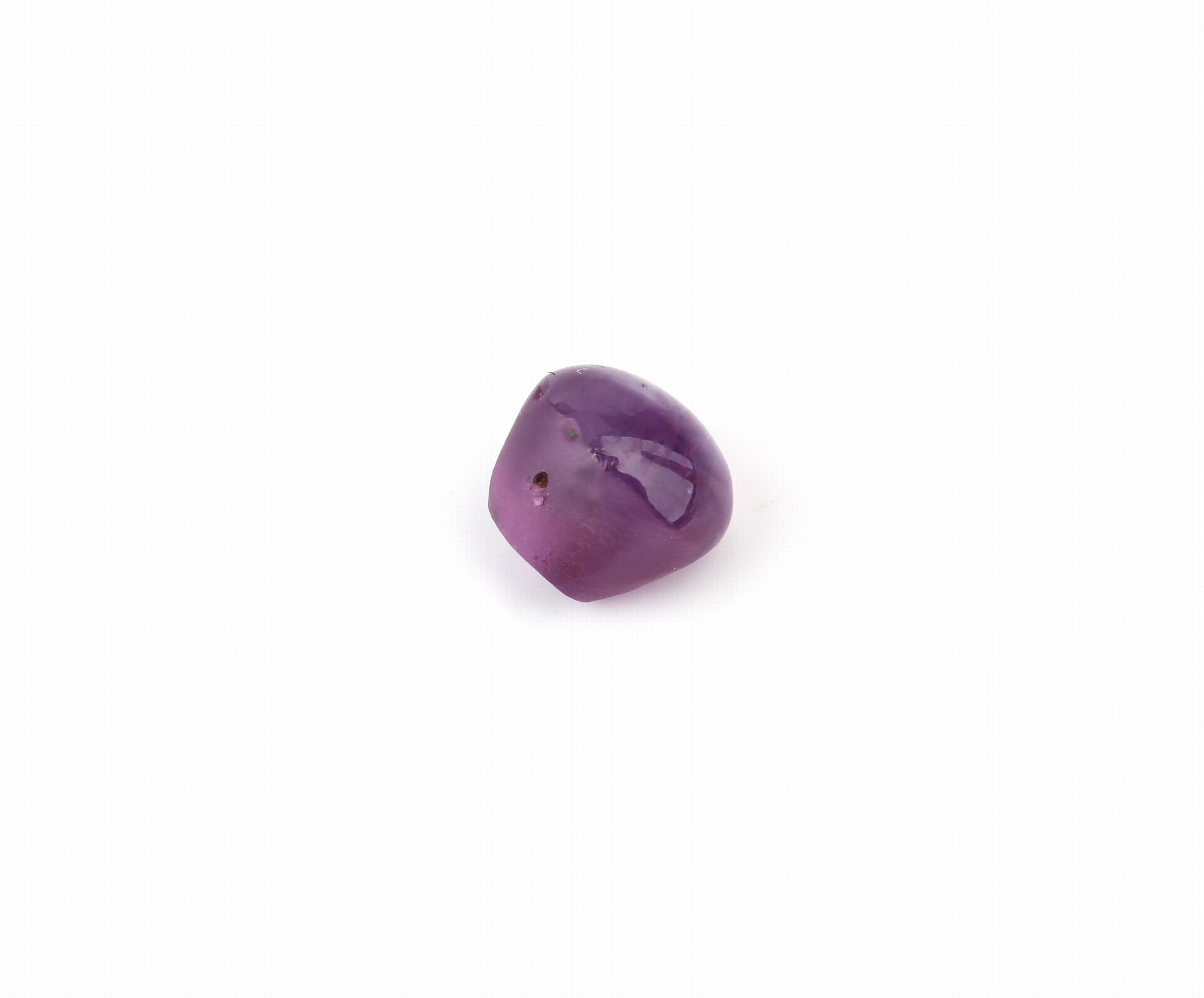 Detail a: Loser Sternrubin 2.07 ct, ovaler Cabochon, purplish Pink, lt. GCi Lab Zertifikat no indication of treatment