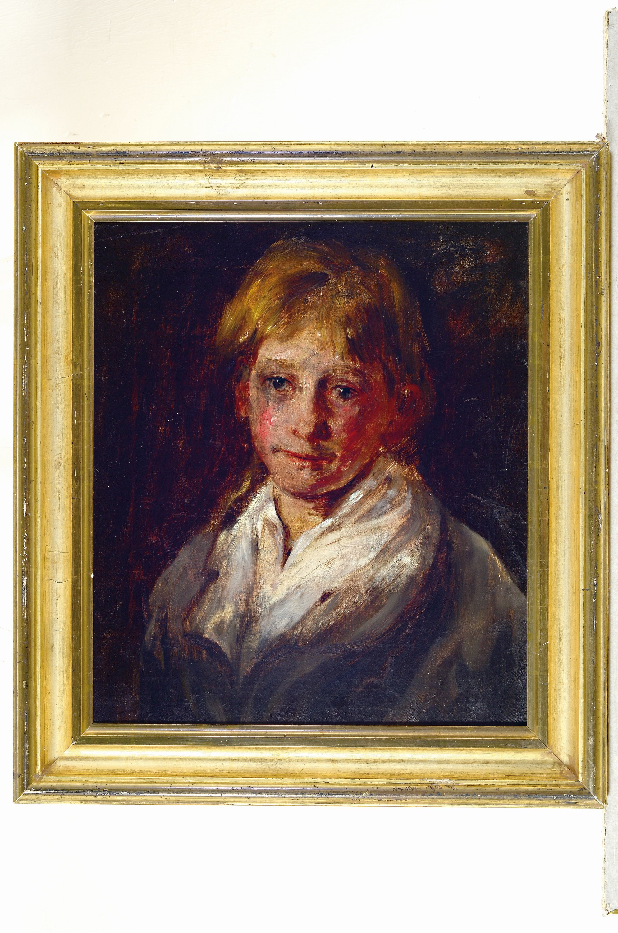 Detail k: Max Thedy, 1858-1924, Porträt eines jungen Mannes, Öl/Lwd, rechts oben signiert, rest., ca. 45x40cm, R. ca. 57x51cm