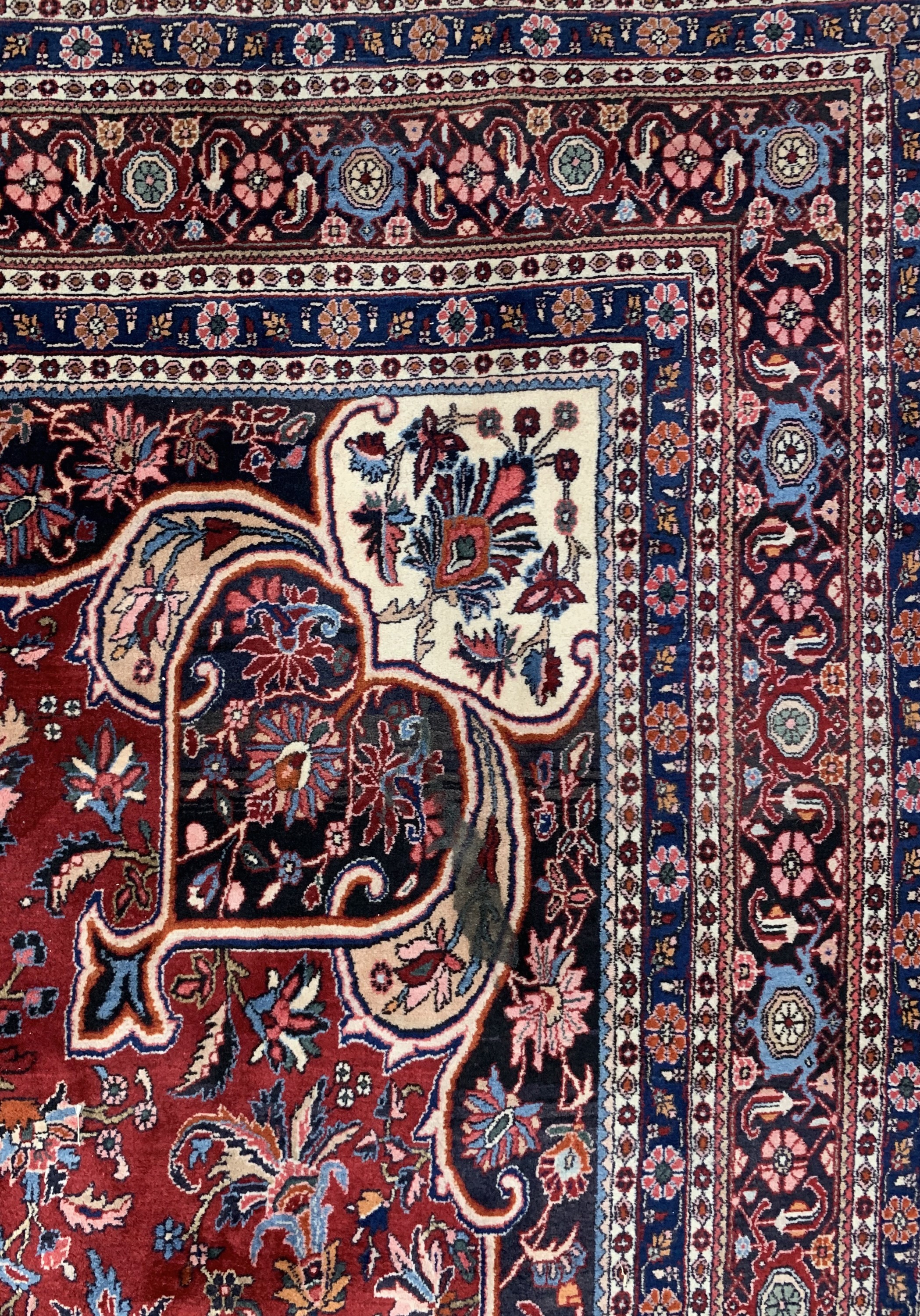 Detail d: Bidjar alt, Persien, Mitte 20.Jhd, Wolle auf Baumwolle, ca. 400 x 280 cm, Reinigungsbedürftig, EHZ: 2