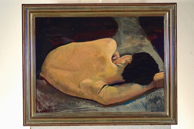 26779761k - Monogramist E.H., dated (19)32, nude back, oil/canvas, right below monogr. and dat., approx. 73x54cm, frame approx. 86x67cm