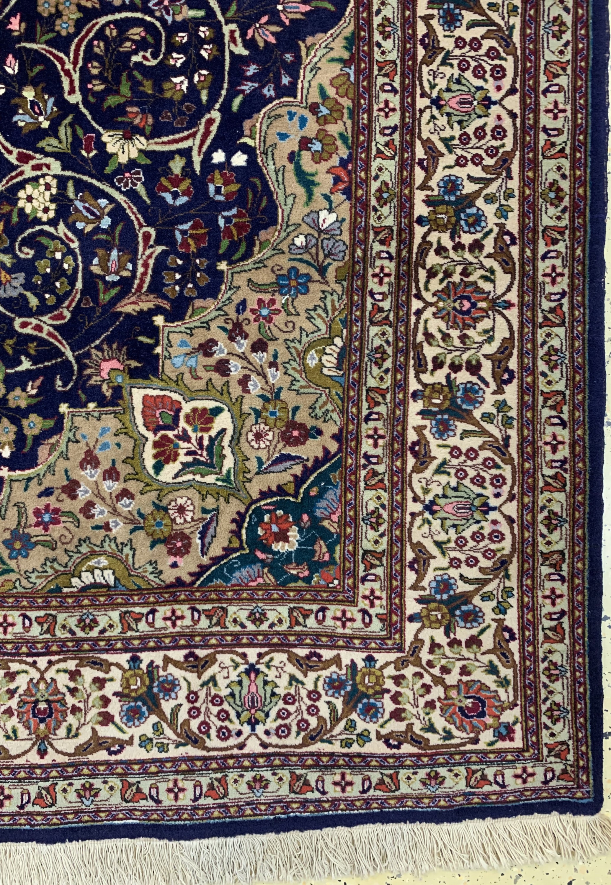 Detail a: Täbriz Kork(40 Raj), Persien, Mitte 20.Jhd,Korkwolle auf Baumwolle, ca. 295 x 195 cm, EHZ: 2