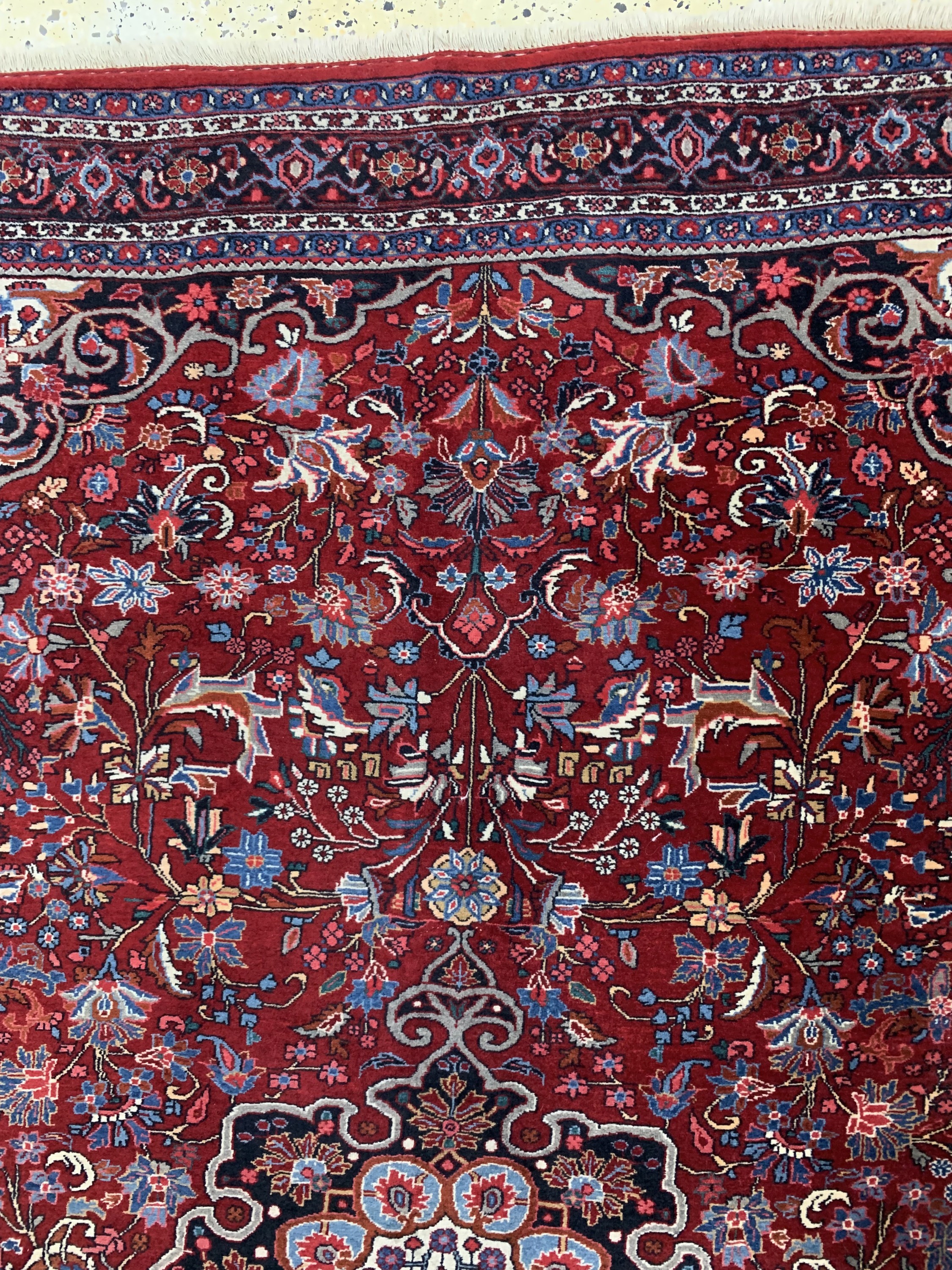 Detail c: Bidjar alt, Persien, Mitte 20.Jhd, Korkwolle auf Baumwolle, ca. 210 x 140 cm, EHZ: 2