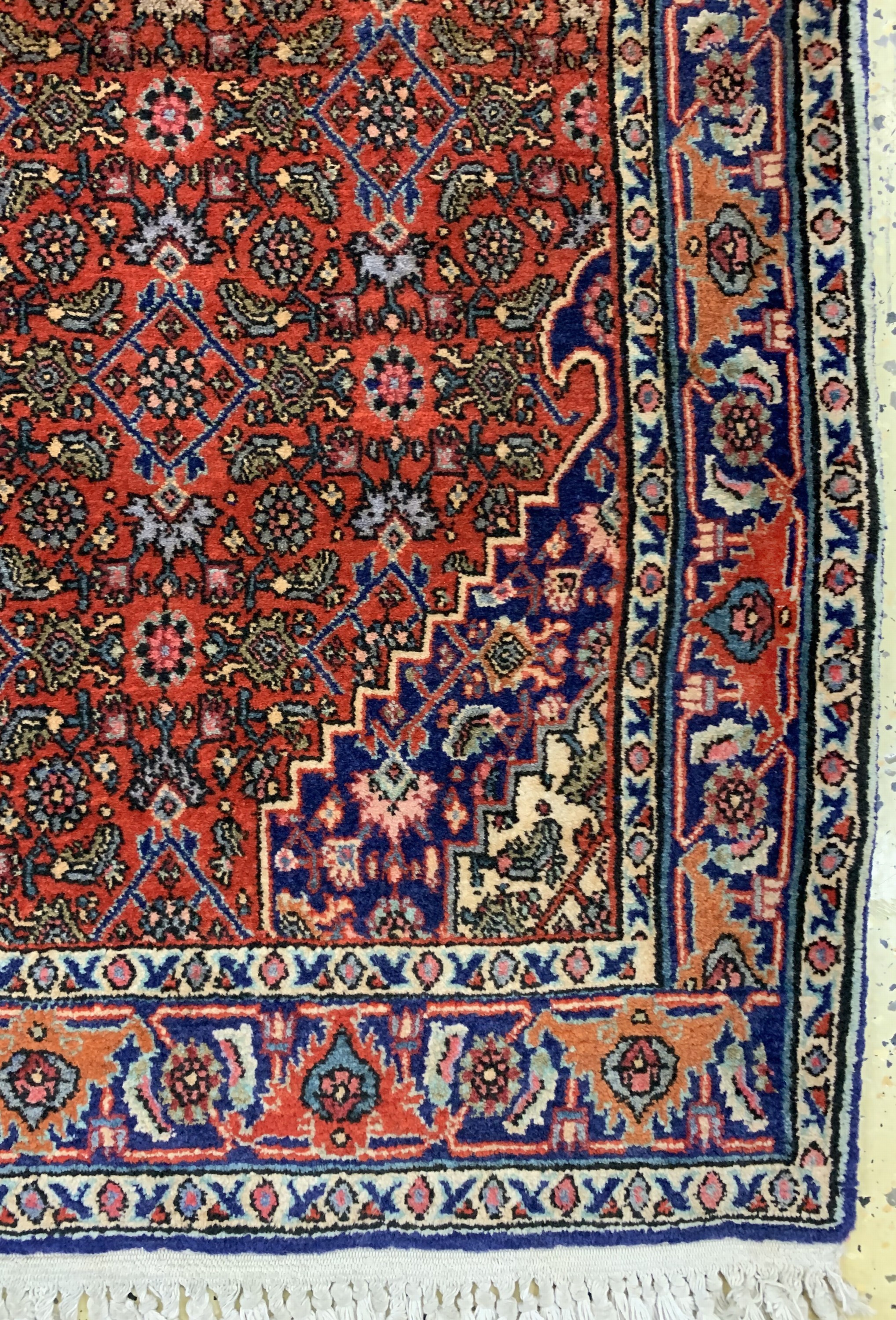 Detail a: Bidjar, Persien, Ende 20.Jhd, Wolle auf Baumwolle, ca. 160 x 114 cm, Reinigungsbedürftig, EHZ: 2