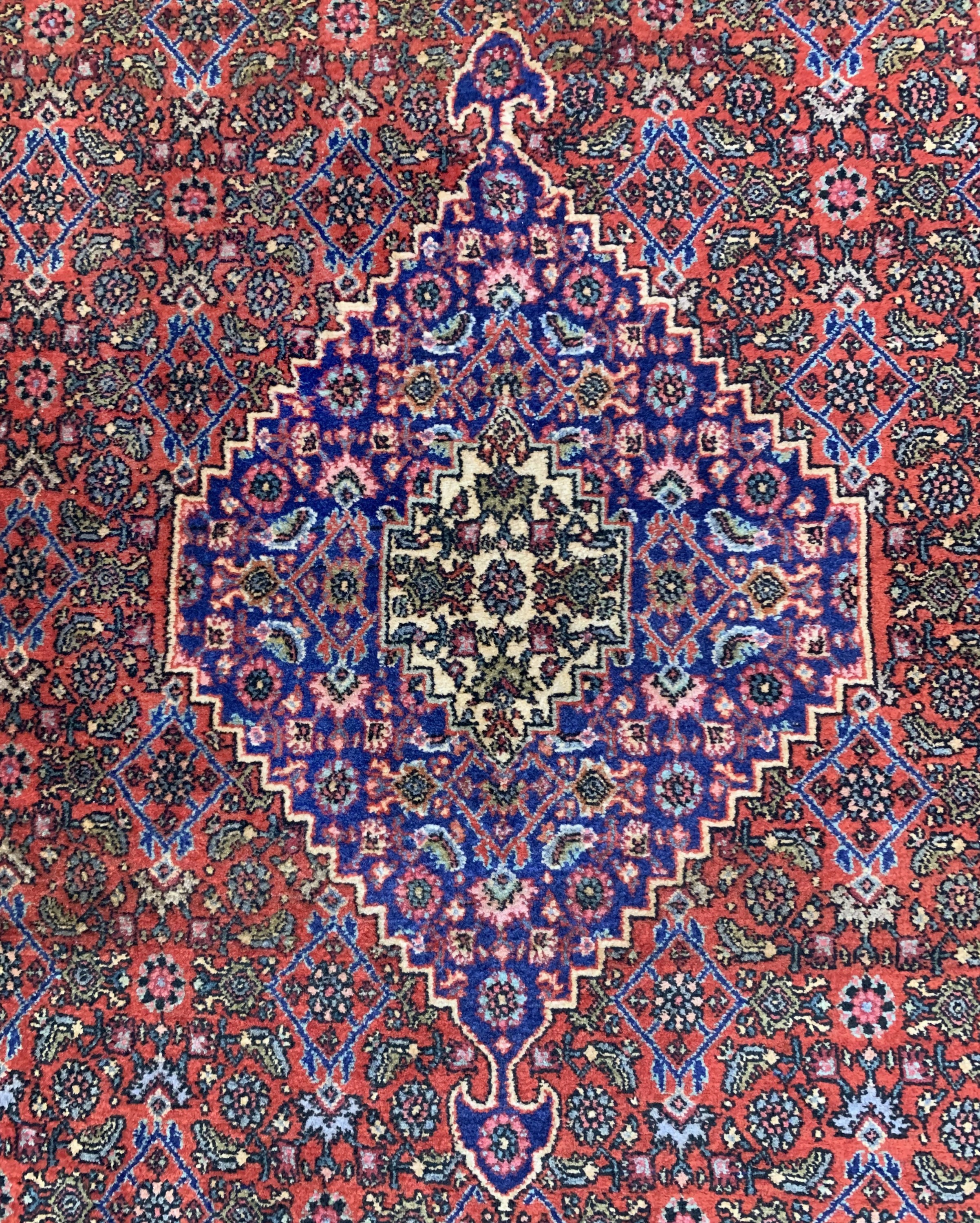 Detail b: Bidjar, Persien, Ende 20.Jhd, Wolle auf Baumwolle, ca. 160 x 114 cm, Reinigungsbedürftig, EHZ: 2
