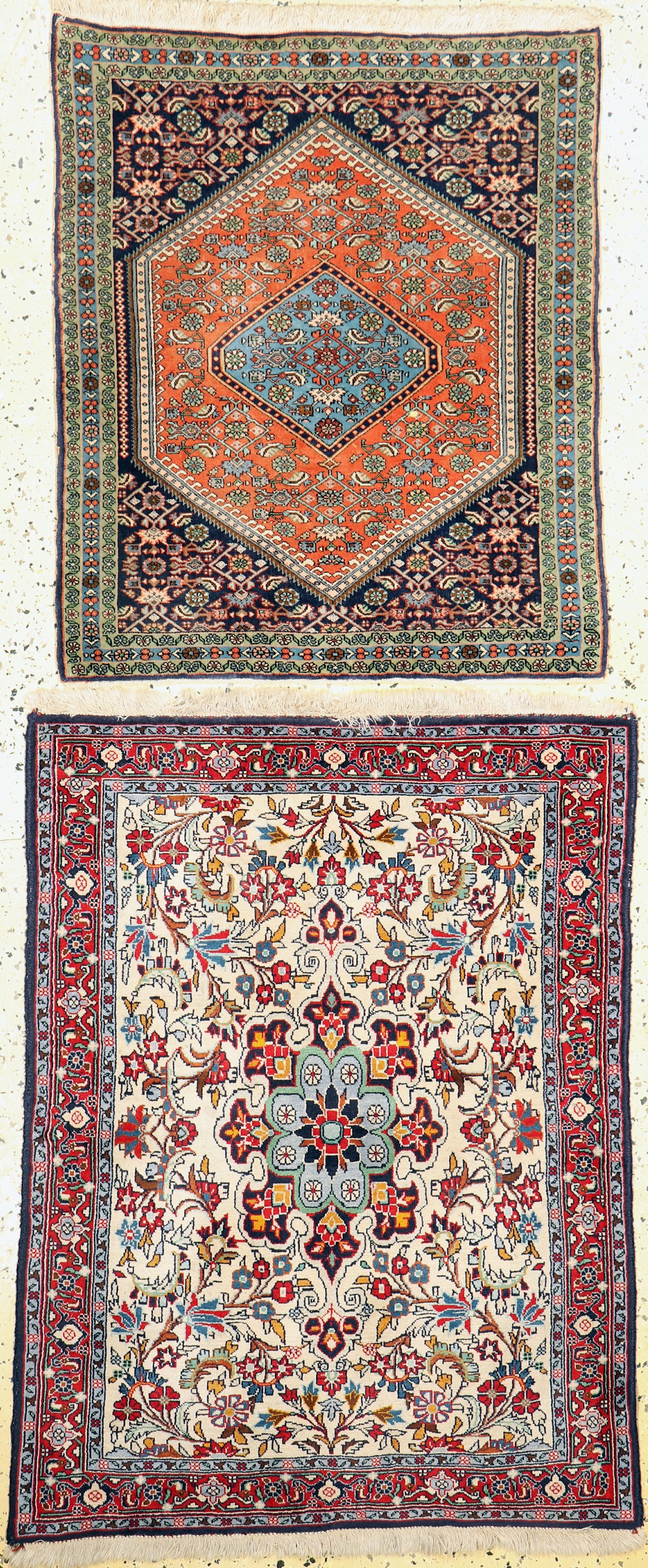 1 paar Bidjar Poshti, Persien, Mitte 20.Jhd, Wolle auf Baumwolle, ca. 110 x 85 cm, EHZ: 2