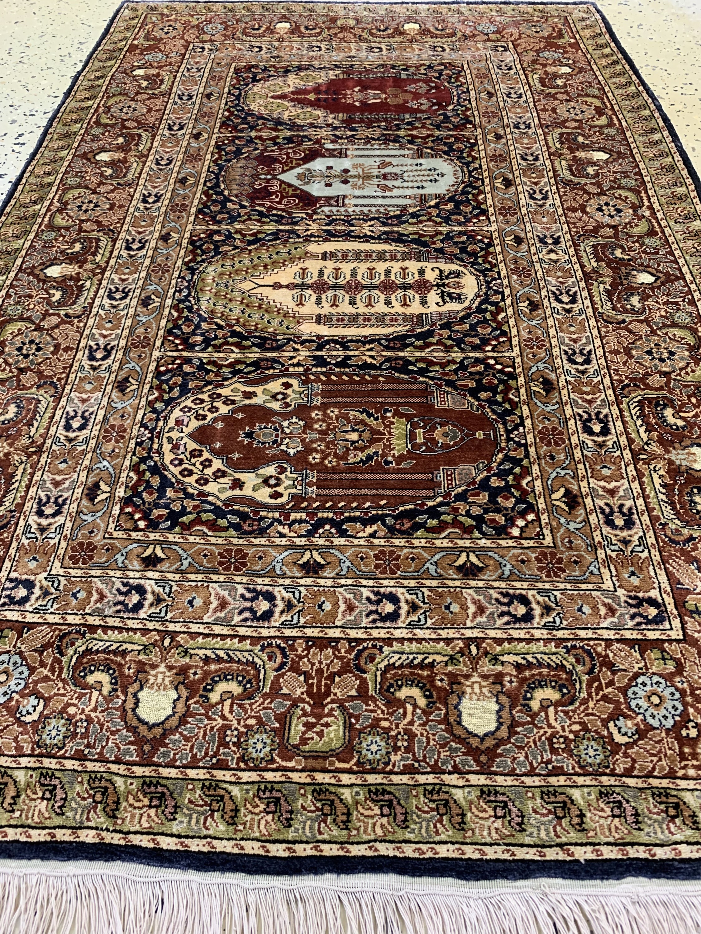 Detail d: Kayseri"Saf"Seide, Türkei, Mitte 20.Jhd, reine Naturseide(Metallbroschiert), ca. 130 x 80 cm, EHZ: 1-2