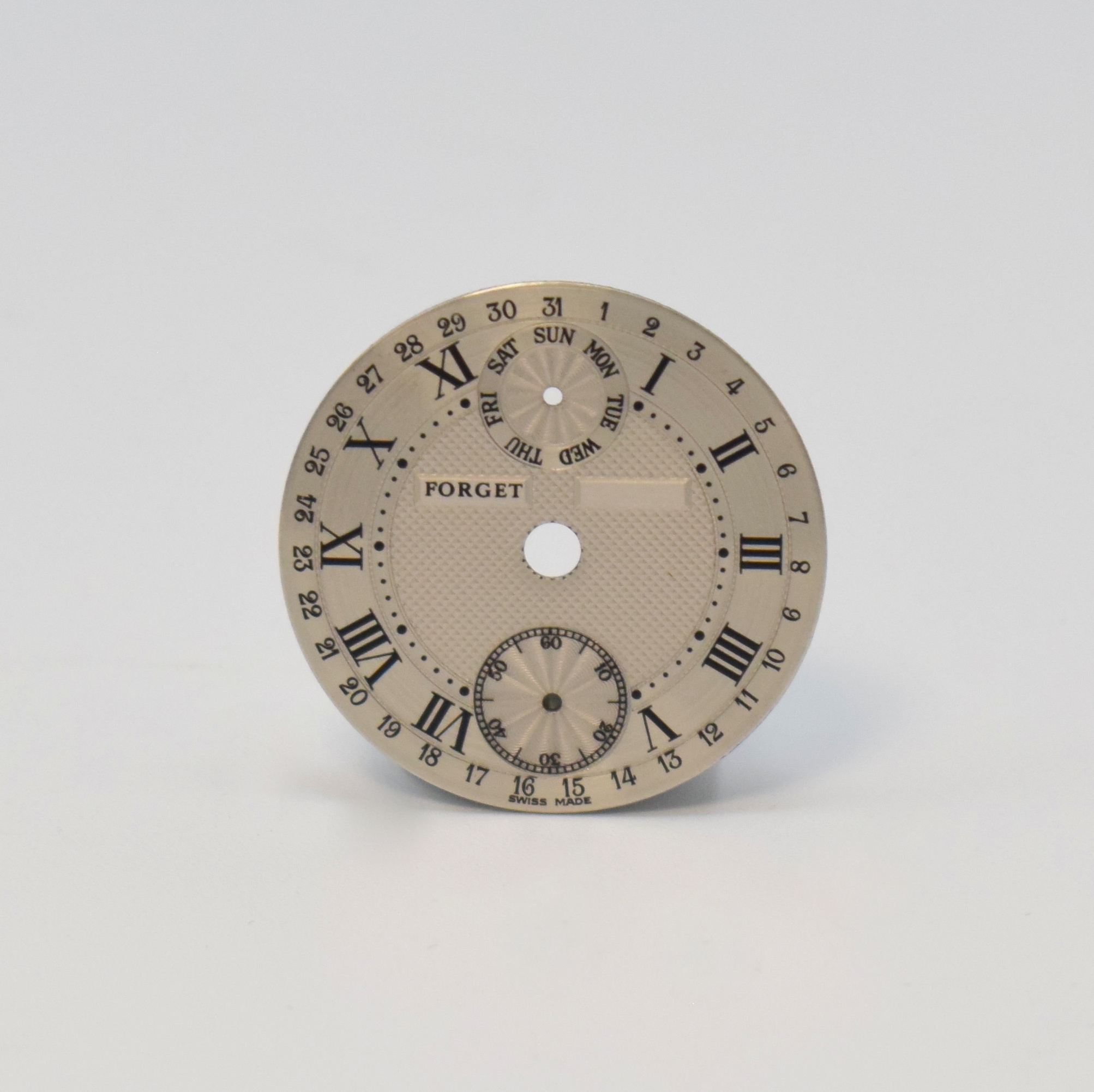 Detail f: Konvolut Forget 4 Armbanduhren und großes Lot an Forget Ersatzteilen, Schweiz 1990er Jahre, Uhren alle Automatik und beids. vergl. an orig. ...