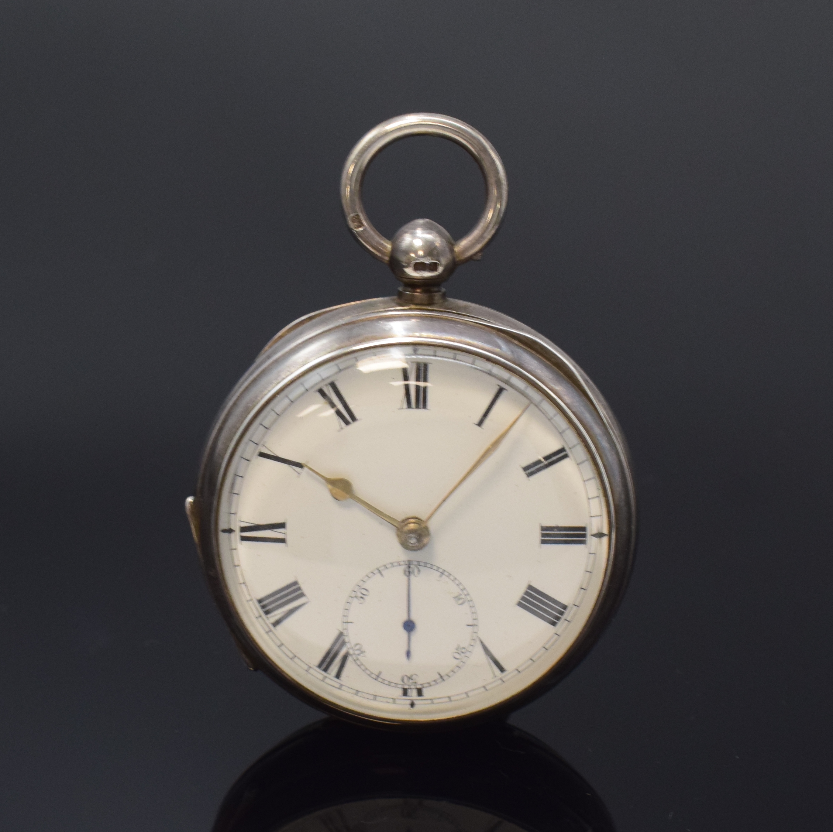 JOHN UPJOHN Exeter schwere Präzisionstaschenuhr mit Rubin-Duplexhemmung in Sterling-Silber, London Hallmark 1904, glattes Consular-Case für das ...