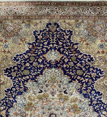 26779808c - Kayseri silk, Turkey, mid-20th century, pure natural silk, approx. 180 x 120 cm, in need ofcleaning, condition: 2. Rugs, Carpets & Flatweaves