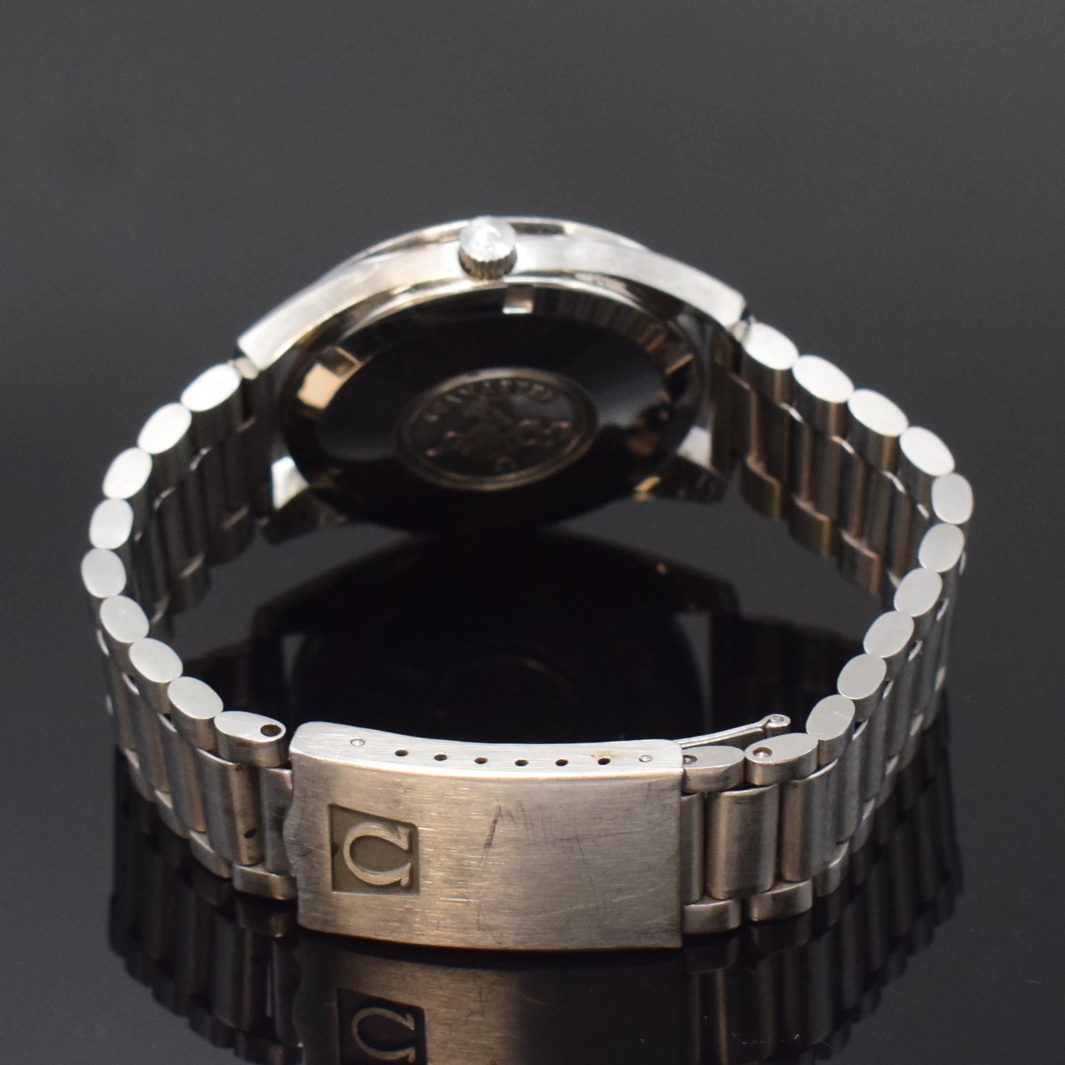 Detail b: OMEGA Seamaster Chronometer seltene Herren- armbanduhr Referenz 168.022 in Stahl, Schweiz um 1969, Automatik, verschr. Boden m. Seamaster-Logo, orig. ...