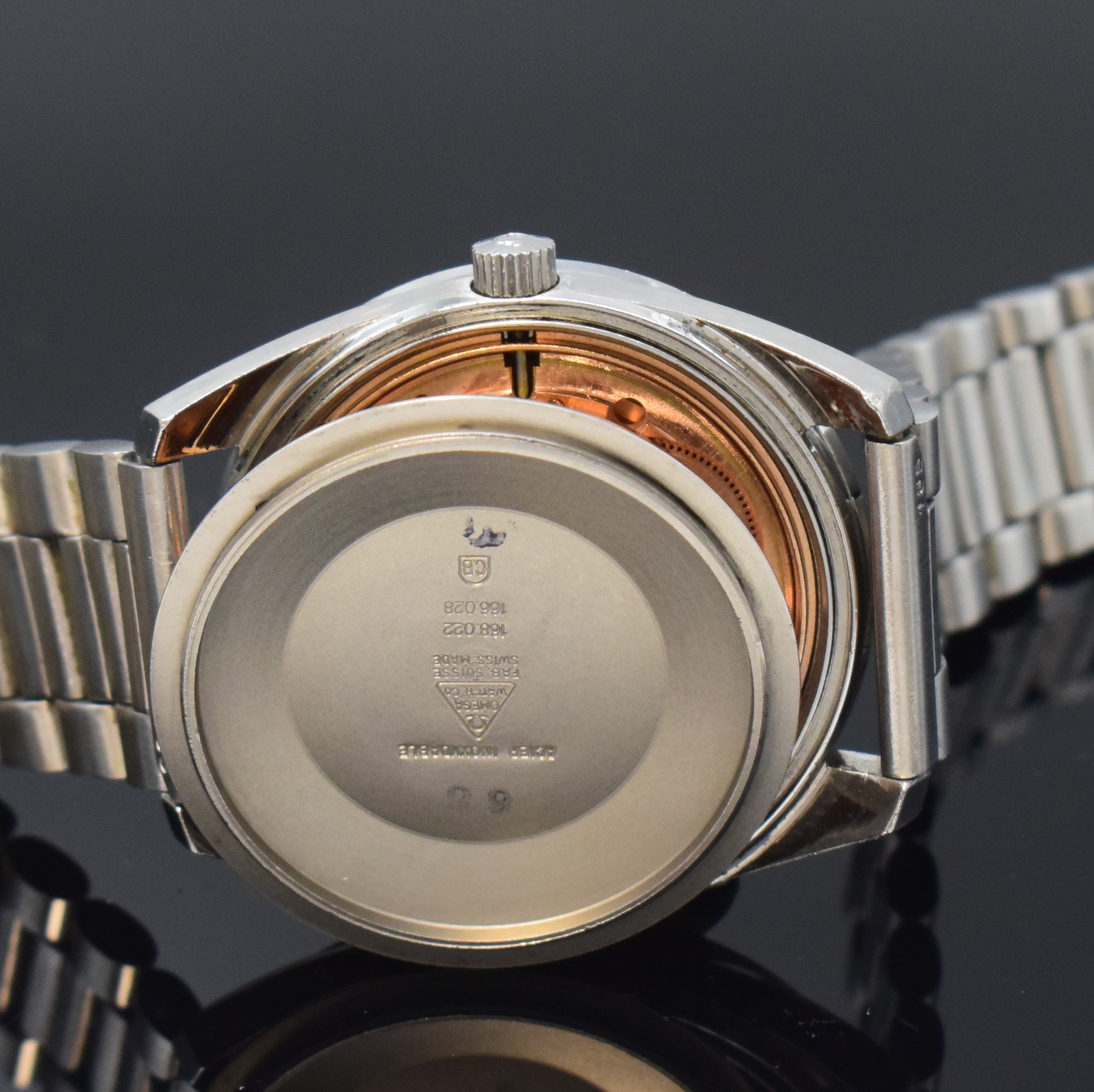 Detail g: OMEGA Seamaster Chronometer seltene Herren- armbanduhr Referenz 168.022 in Stahl, Schweiz um 1969, Automatik, verschr. Boden m. Seamaster-Logo, orig. ...