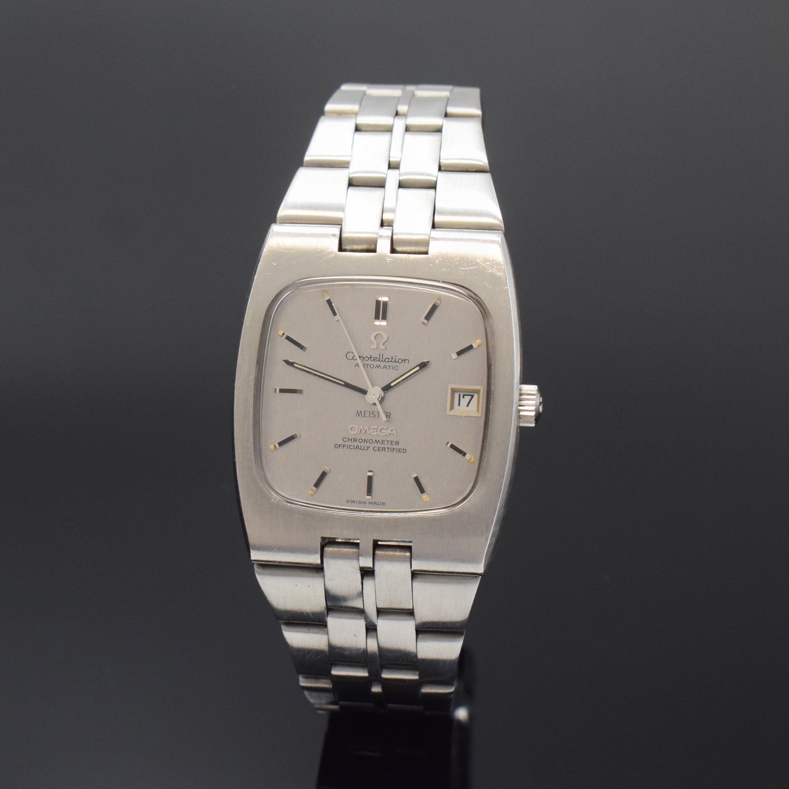 OMEGA für MEISTER Constellation Referenz 168.047 Armbandchronometer in Stahl/Stahlband, Schweiz um 1970, Automatik, Stülpgeh. rücks. 4-fach ...