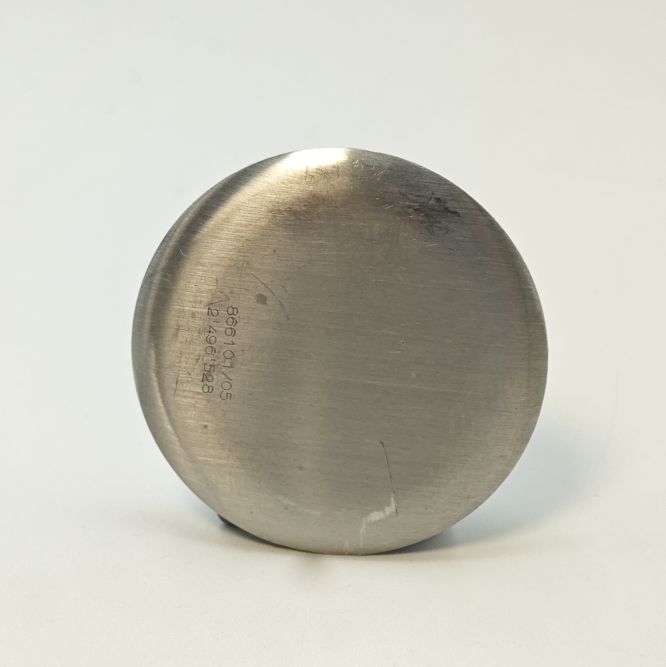 Detail e: UNIVERSAL White Shadow flache Automatik- Armbanduhr Referenz 866101/05 in Stahl, Schweiz um 1968, 2-tlg. Geh., Boden aufgedr., orig. Krone, blau ...